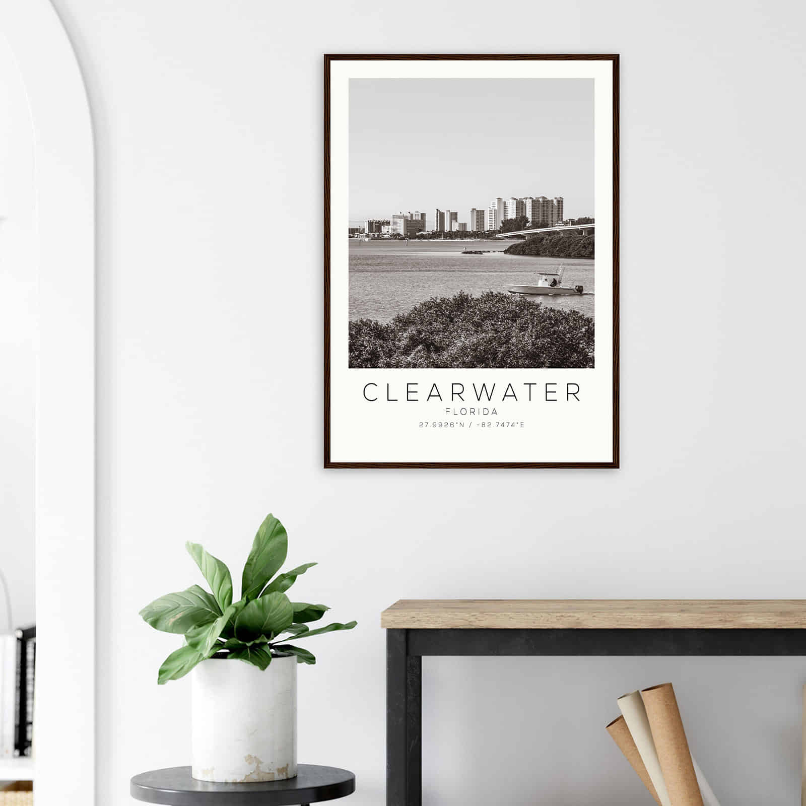 Deerfield Kansas Map Poster, Modern Home Decor Wall Art Print (Copy)