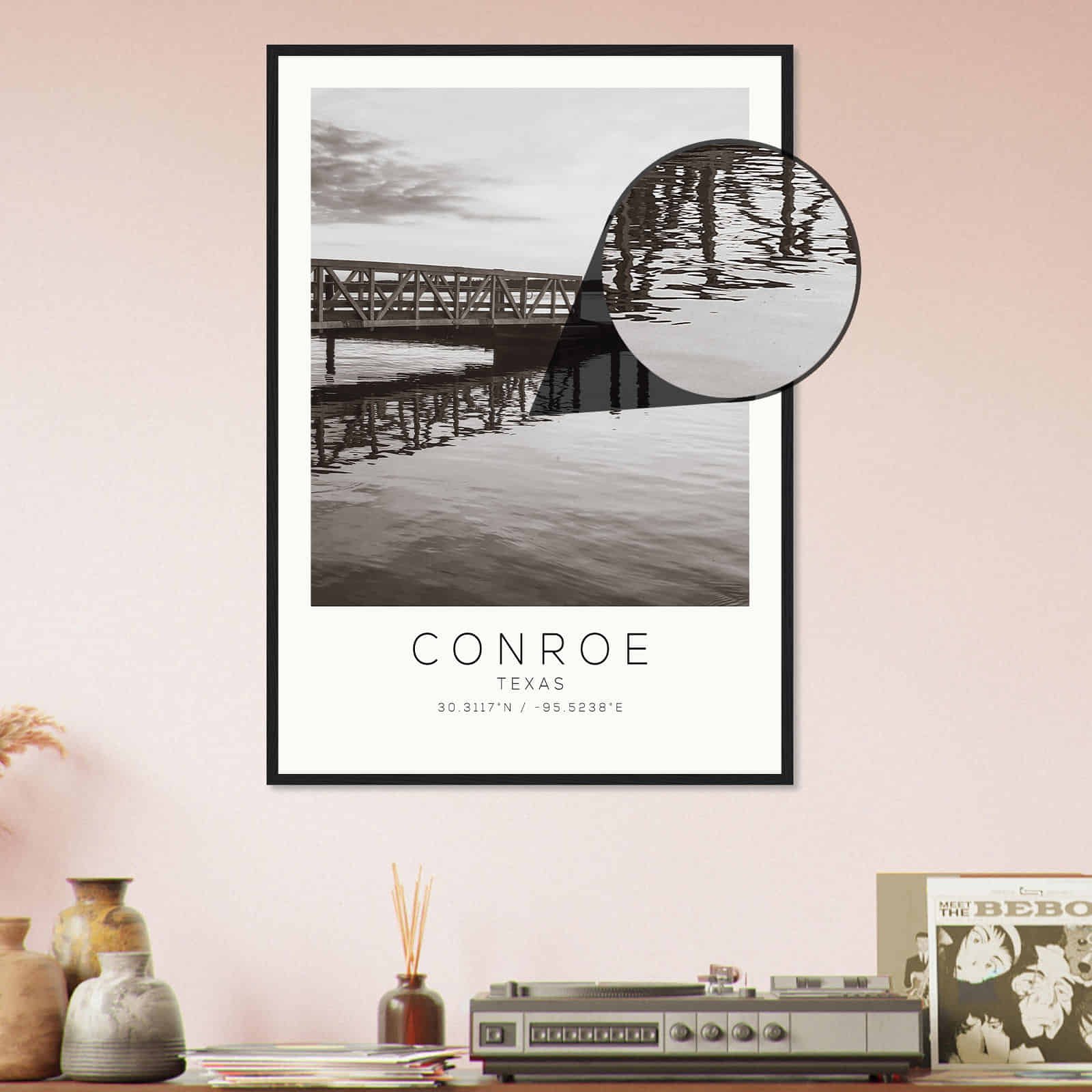 Deerfield Kansas Map Poster, Modern Home Decor Wall Art Print (Copy)