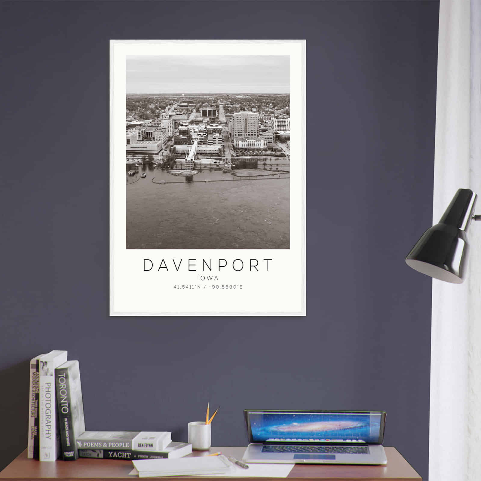 Deerfield Kansas Map Poster, Modern Home Decor Wall Art Print (Copy)