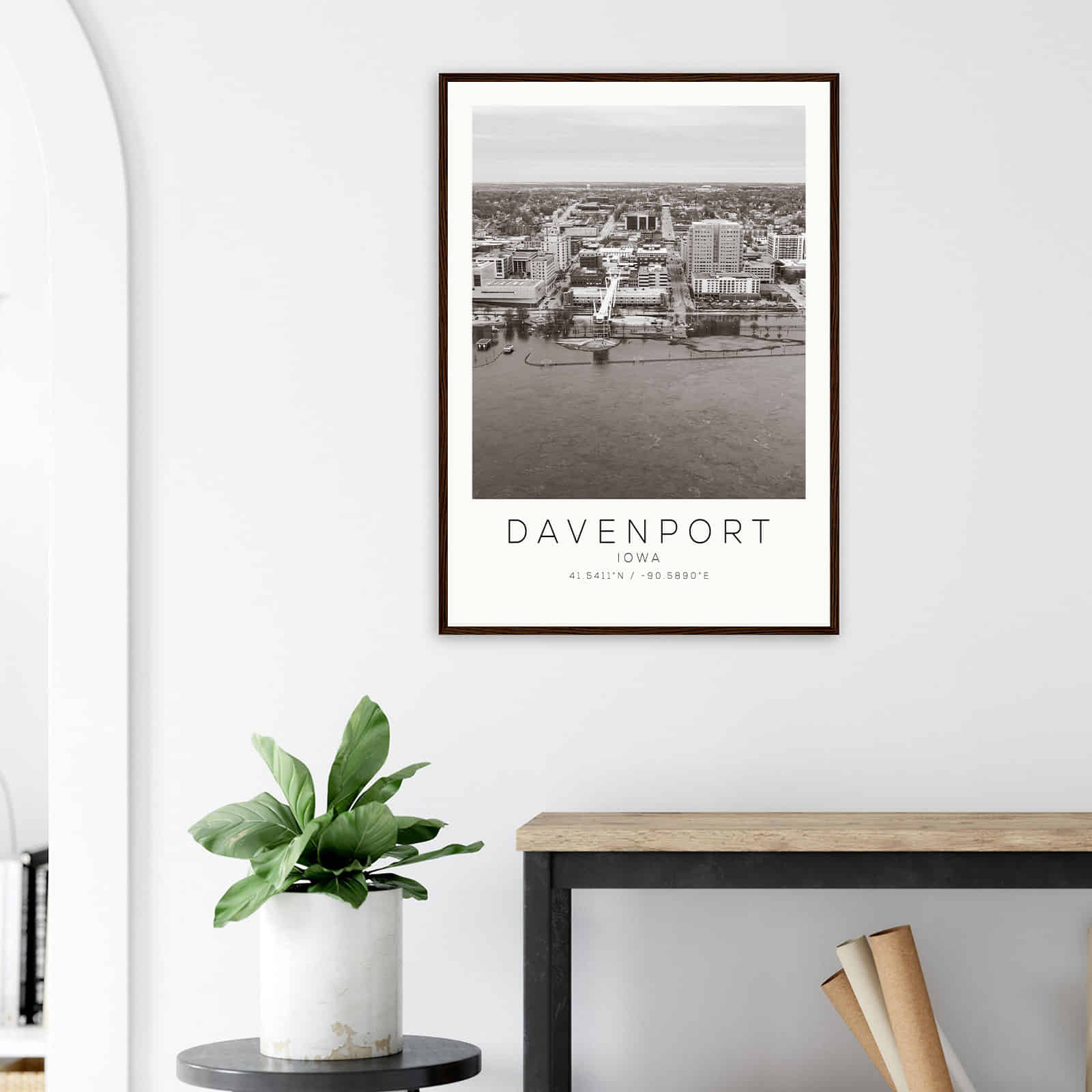 Deerfield Kansas Map Poster, Modern Home Decor Wall Art Print (Copy)