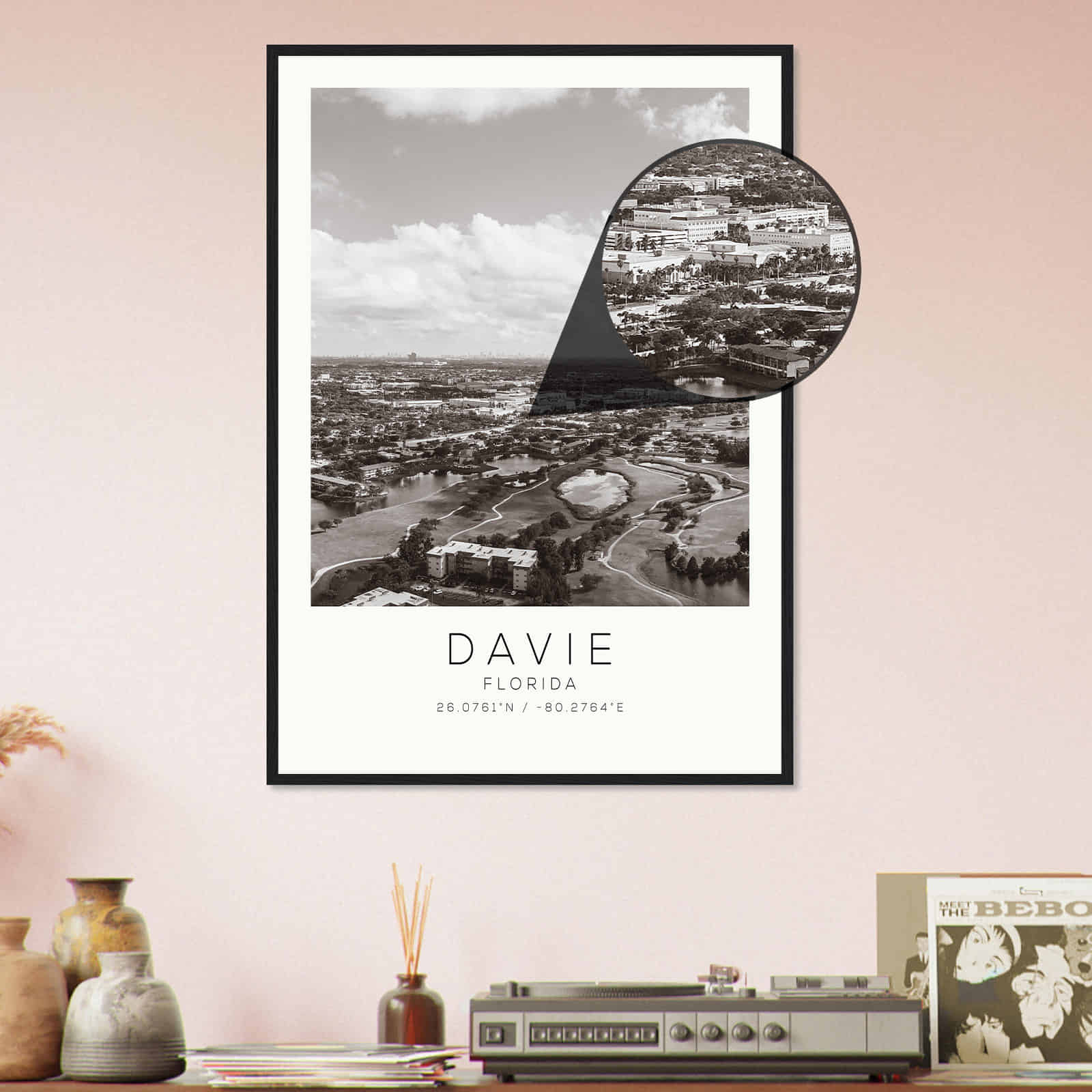 Deerfield Kansas Map Poster, Modern Home Decor Wall Art Print (Copy)