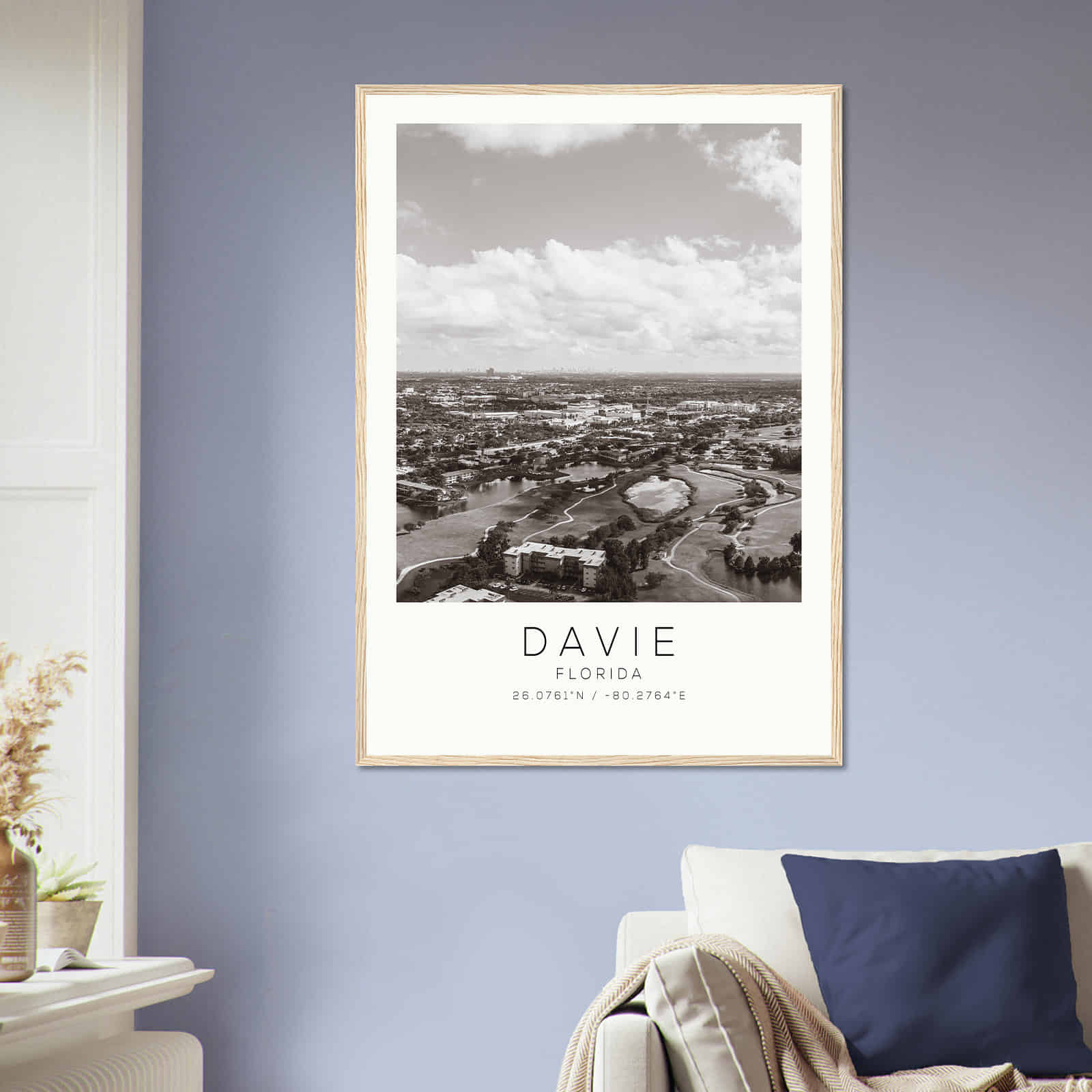 Deerfield Kansas Map Poster, Modern Home Decor Wall Art Print (Copy)