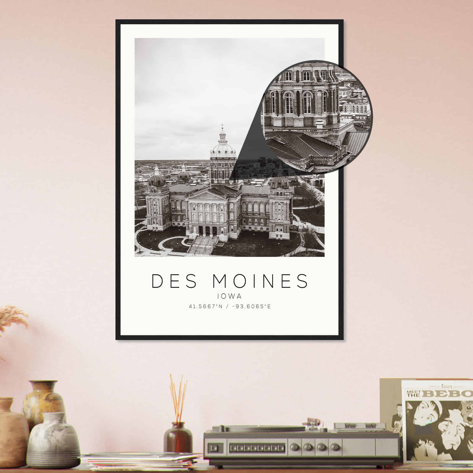 Deerfield Kansas Map Poster, Modern Home Decor Wall Art Print (Copy)