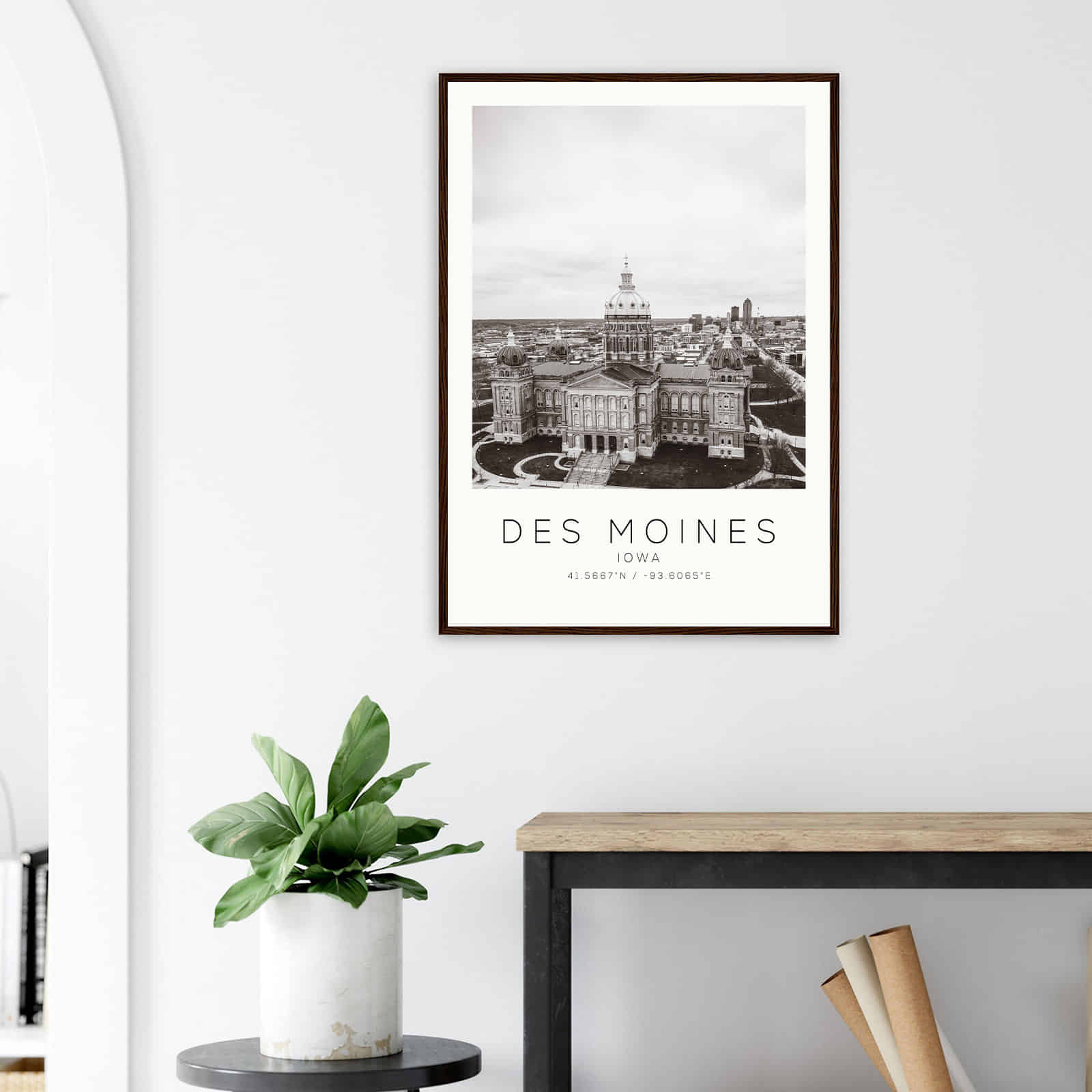 Deerfield Kansas Map Poster, Modern Home Decor Wall Art Print (Copy)