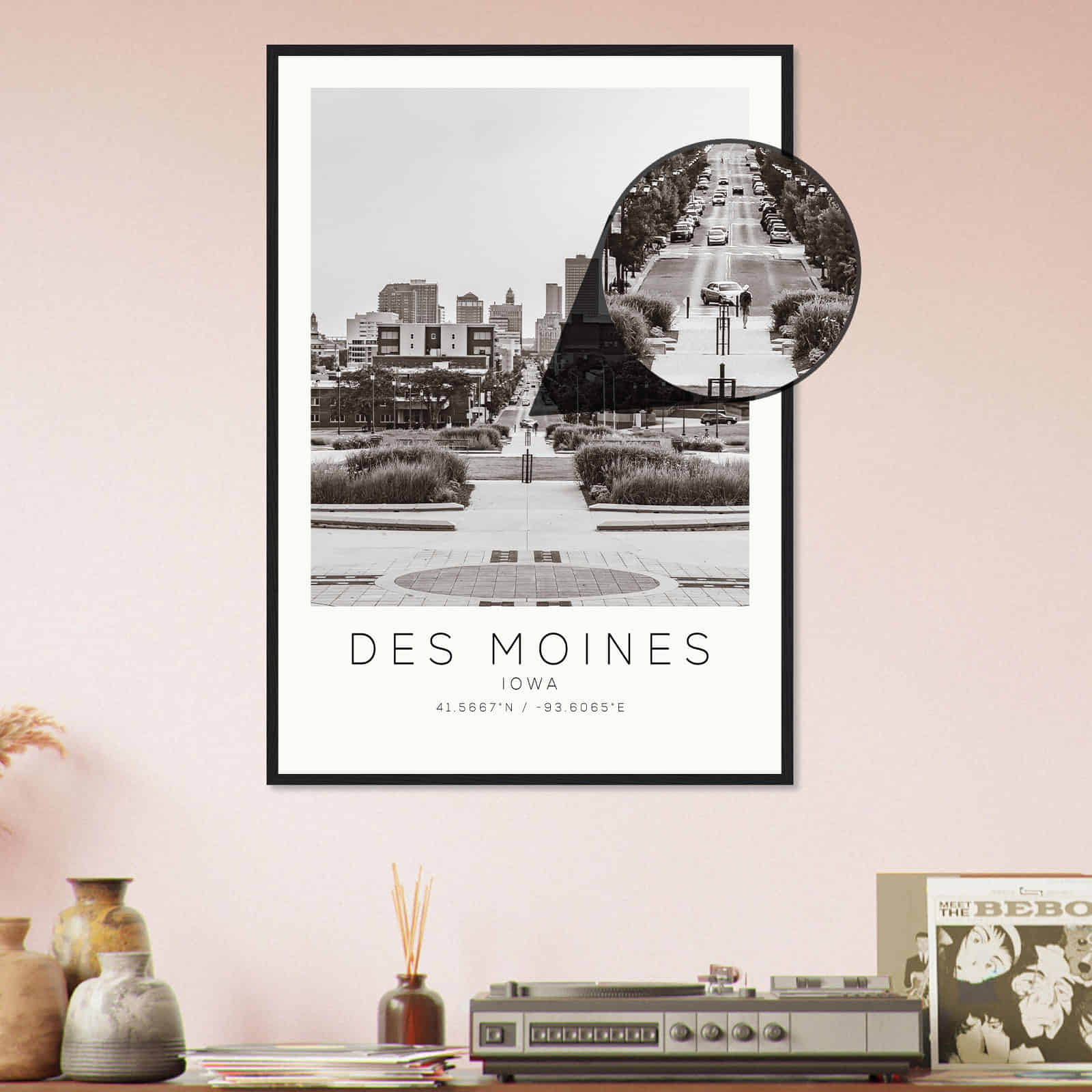 Deerfield Kansas Map Poster, Modern Home Decor Wall Art Print (Copy)