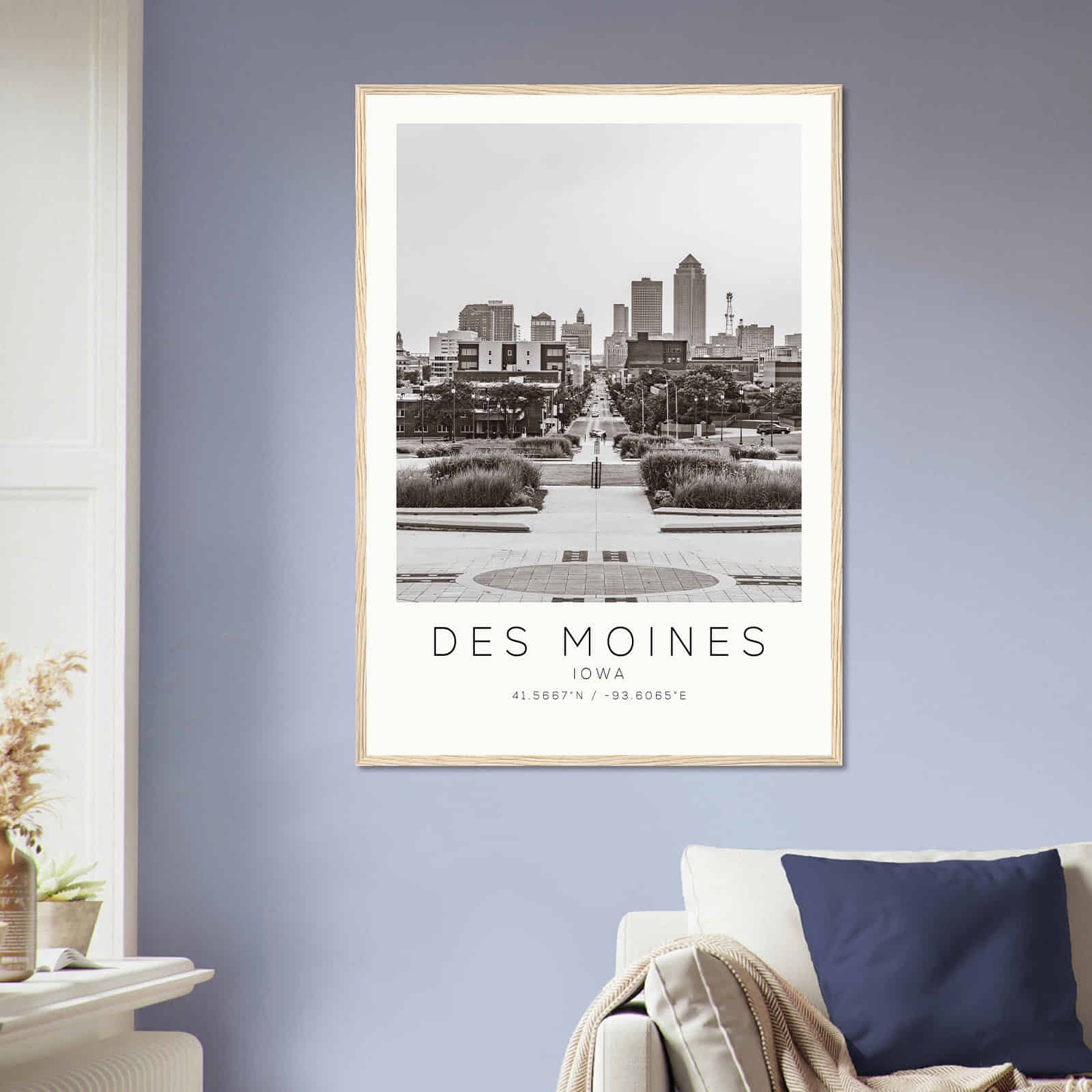 Deerfield Kansas Map Poster, Modern Home Decor Wall Art Print (Copy)