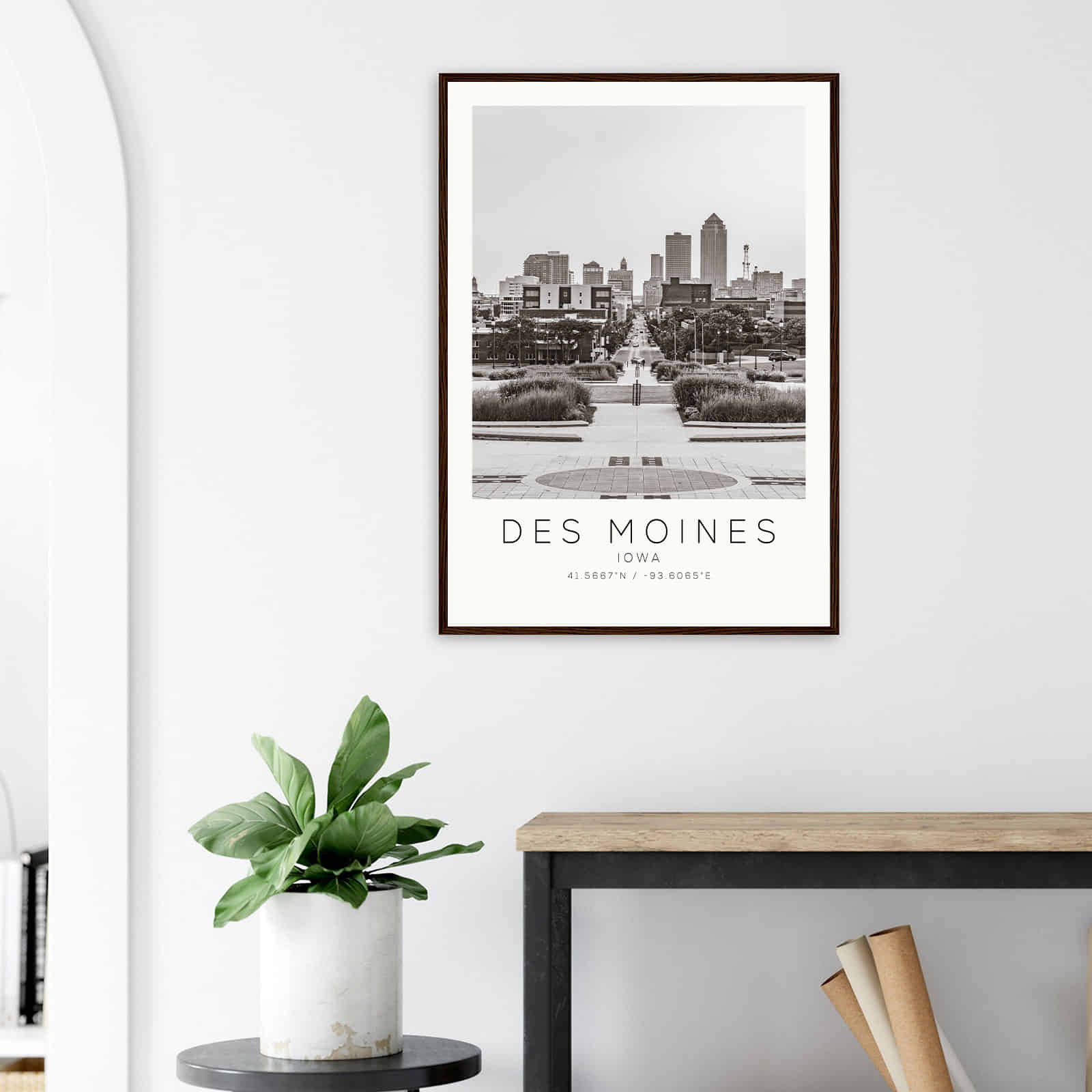 Deerfield Kansas Map Poster, Modern Home Decor Wall Art Print (Copy)