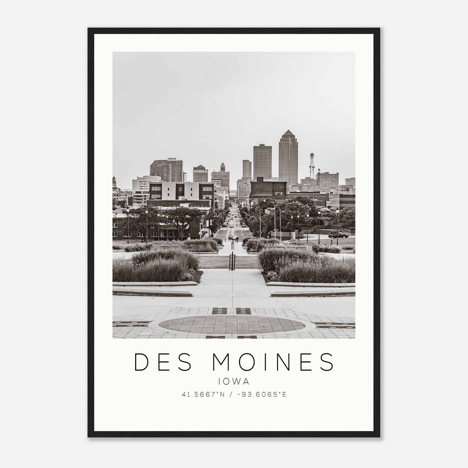 Des Moines Iowa Photo Travel Poster BW, Des Moines Travel Print, Minimalist Travel Print DS3 Des Moines Iowa Photo Travel Poster BW, Des Moines Travel Print, Minimalist Travel Print DS3