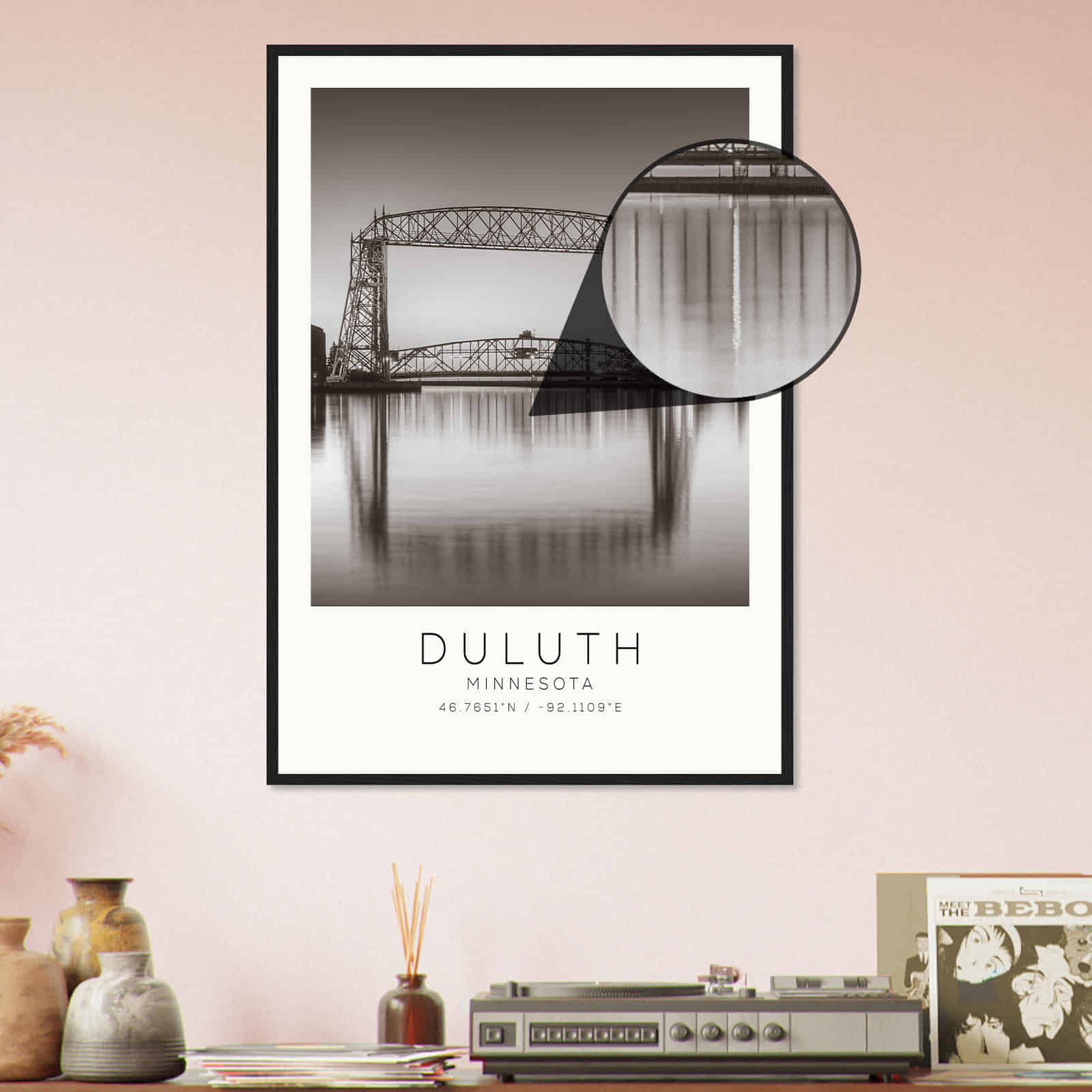 Deerfield Kansas Map Poster, Modern Home Decor Wall Art Print (Copy)