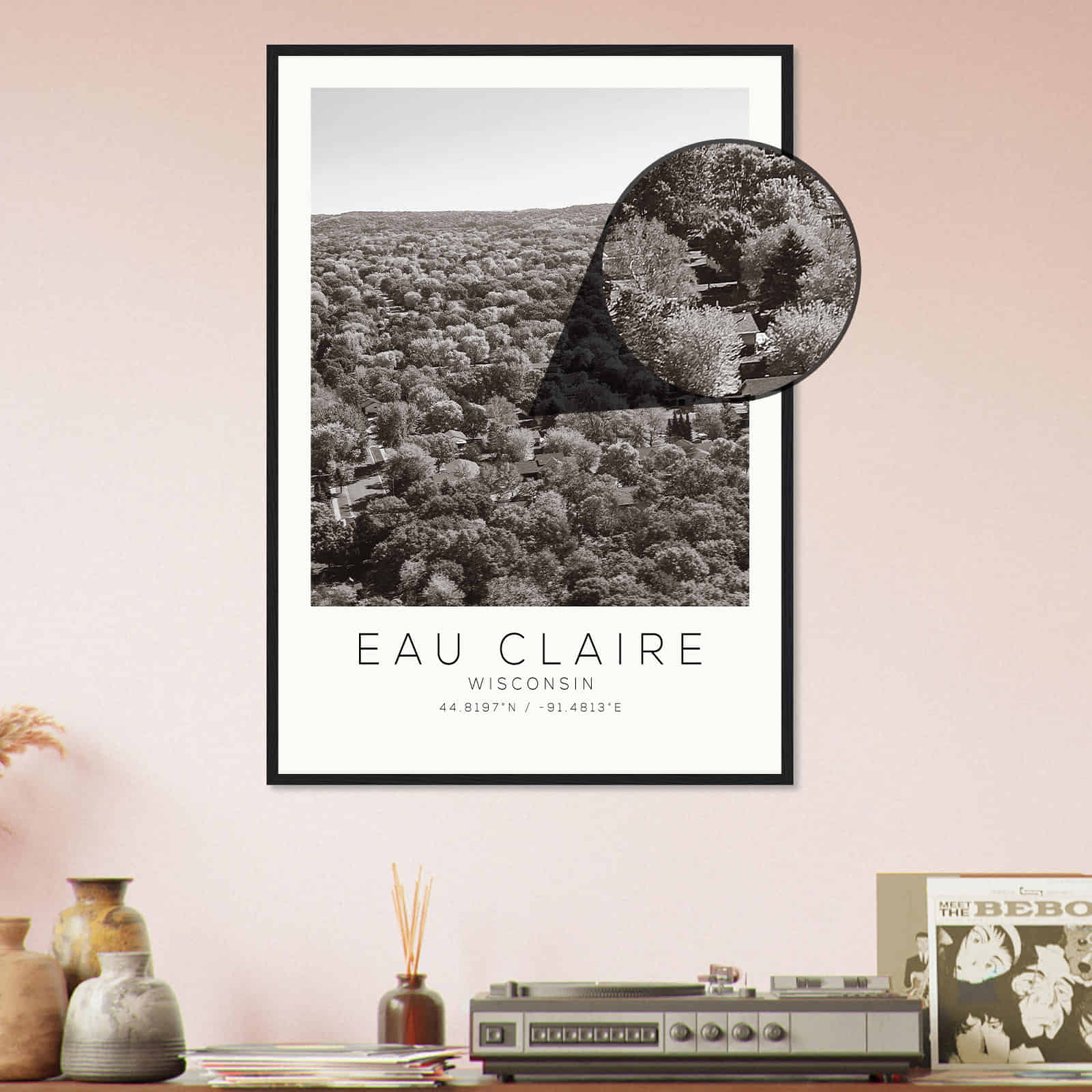 Deerfield Kansas Map Poster, Modern Home Decor Wall Art Print (Copy)