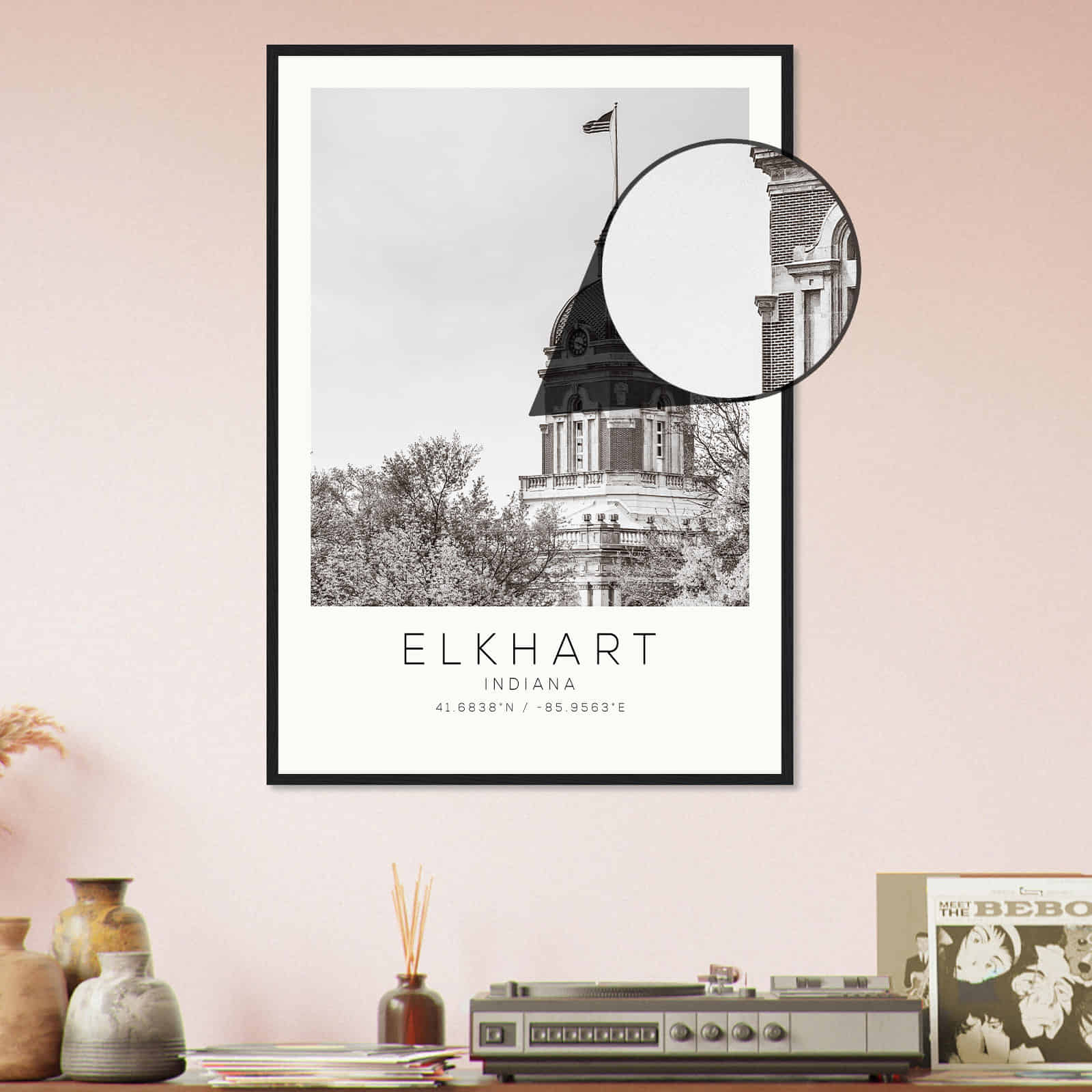 Deerfield Kansas Map Poster, Modern Home Decor Wall Art Print (Copy)