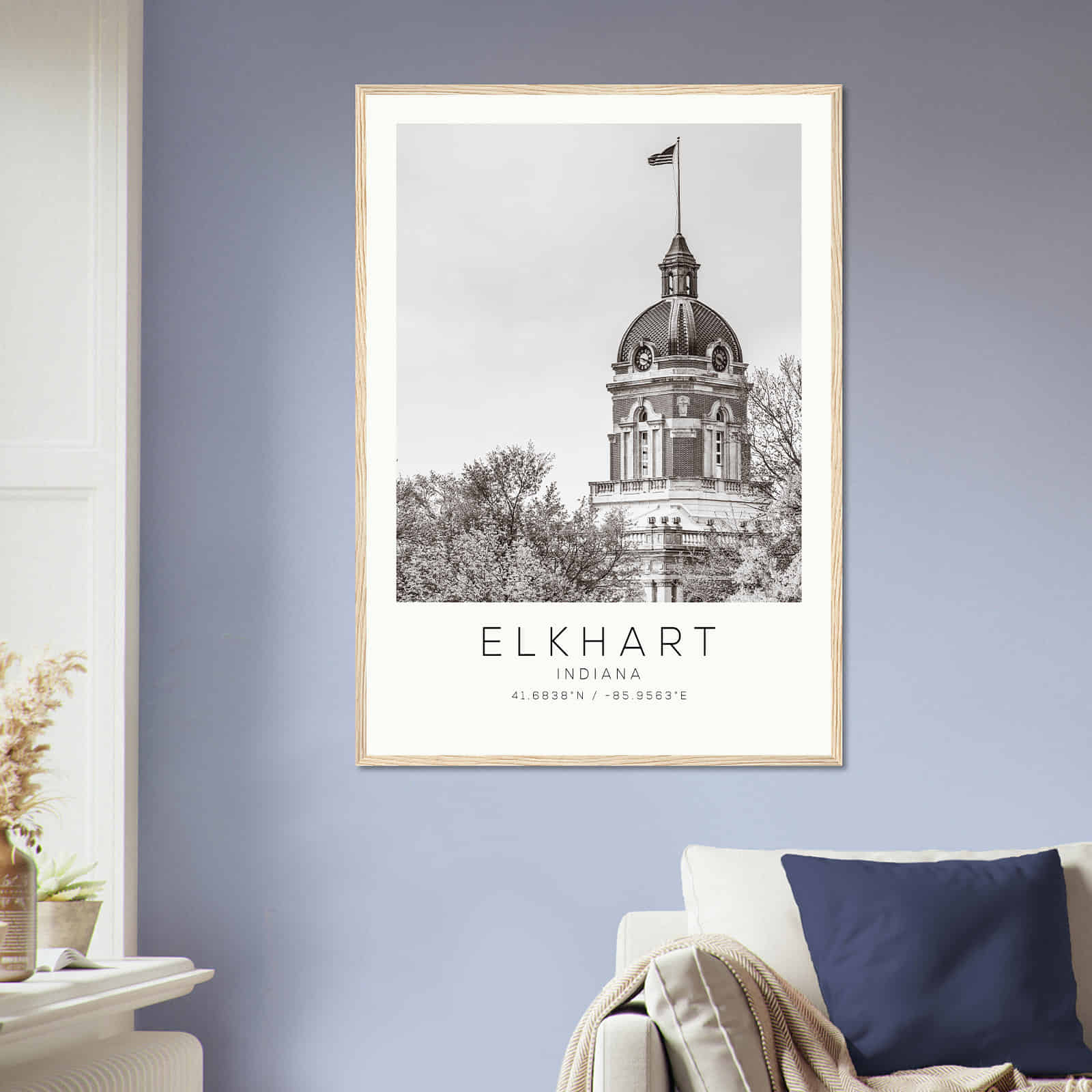 Deerfield Kansas Map Poster, Modern Home Decor Wall Art Print (Copy)