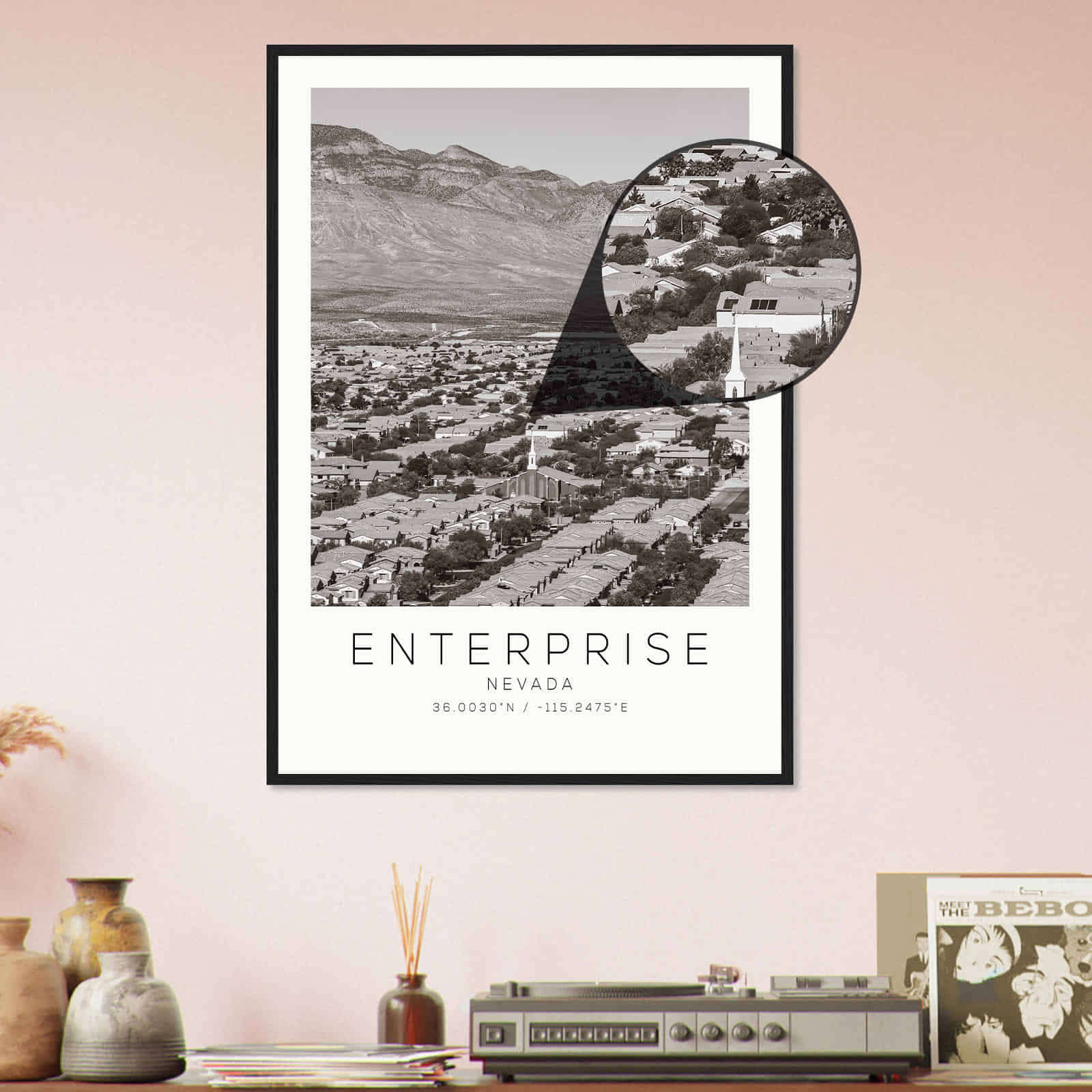 Deerfield Kansas Map Poster, Modern Home Decor Wall Art Print (Copy)