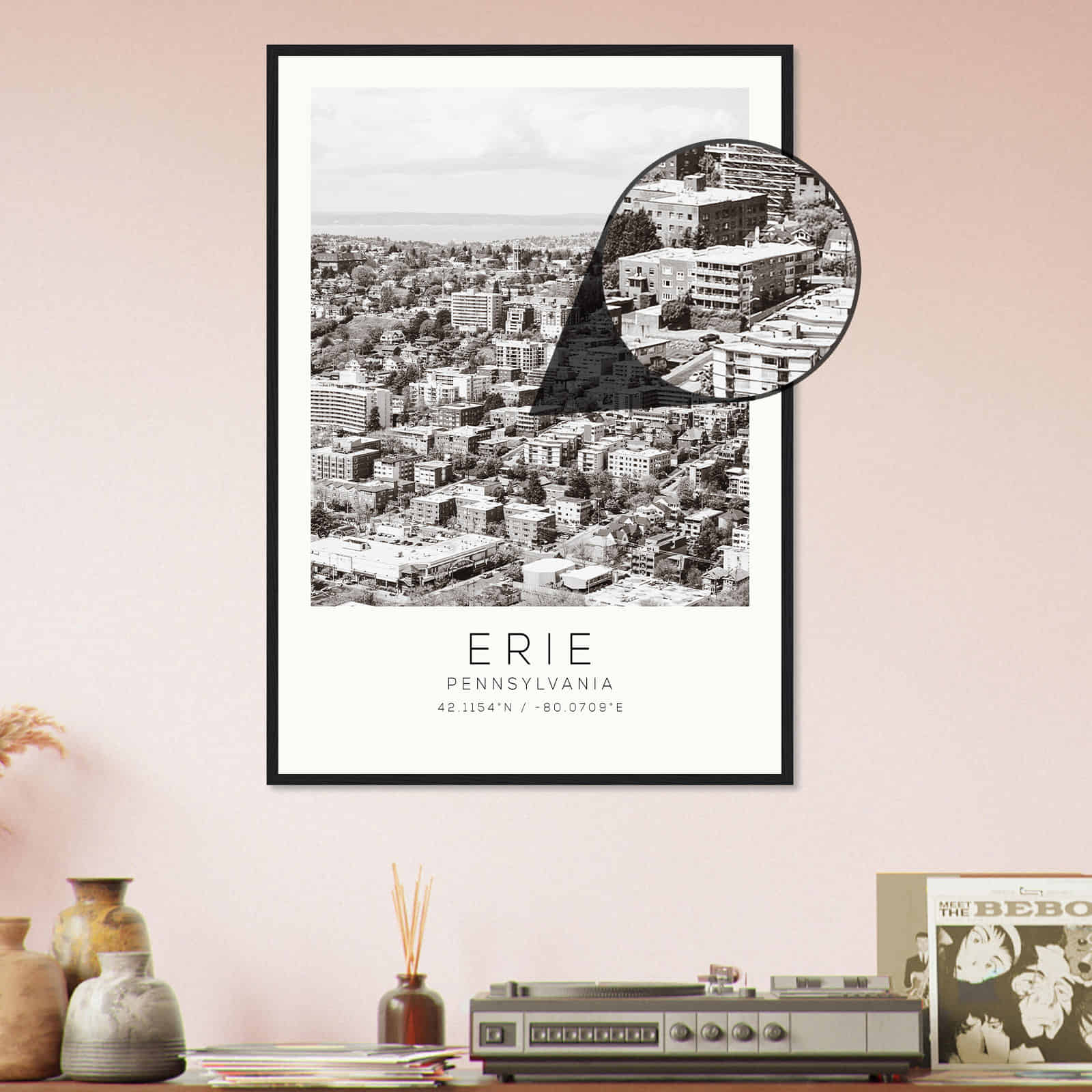 Deerfield Kansas Map Poster, Modern Home Decor Wall Art Print (Copy)