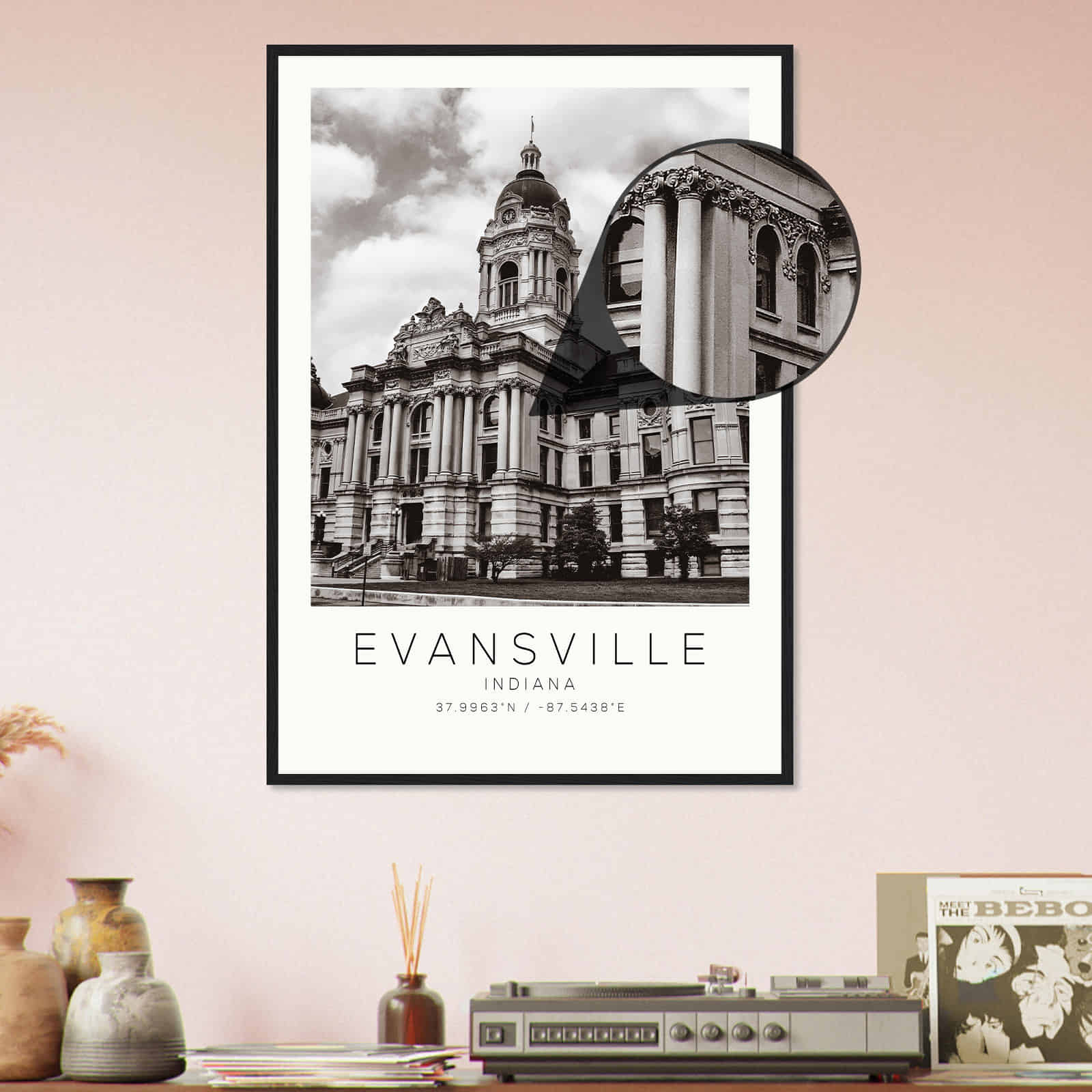 Deerfield Kansas Map Poster, Modern Home Decor Wall Art Print (Copy)