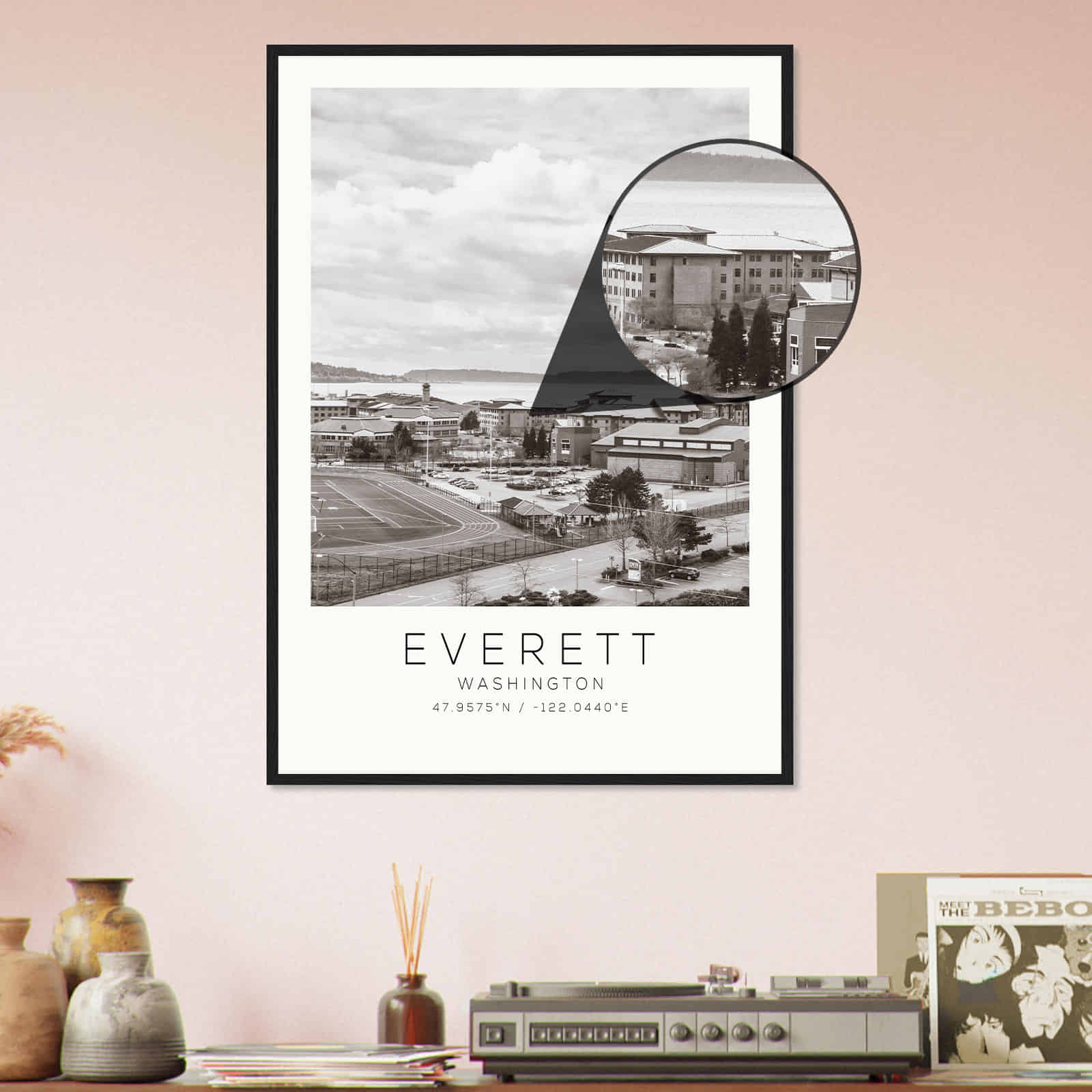 Deerfield Kansas Map Poster, Modern Home Decor Wall Art Print (Copy)