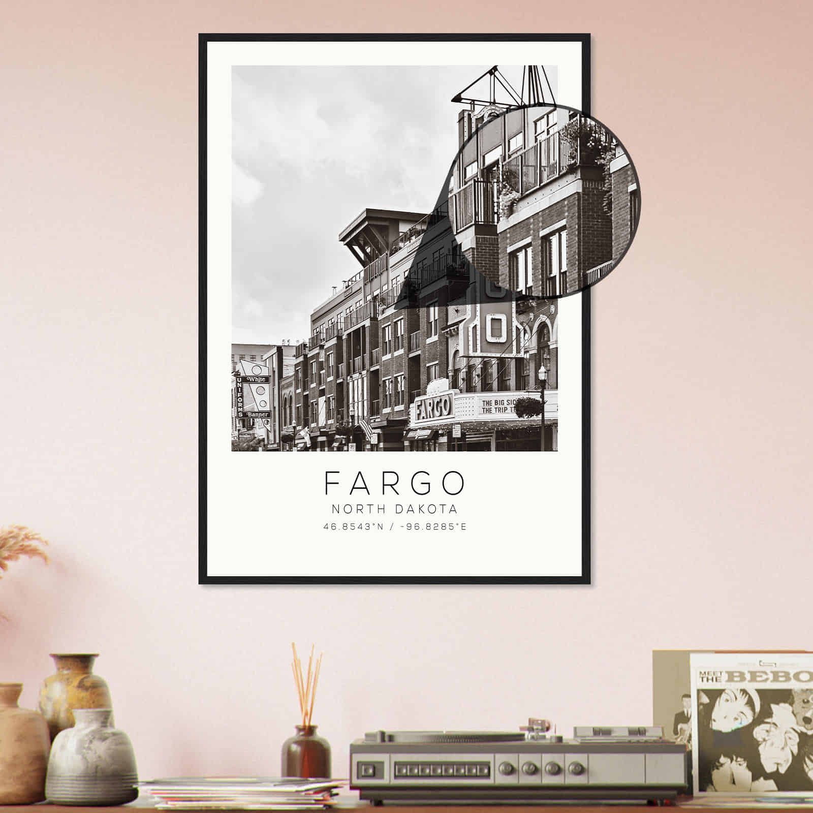 Deerfield Kansas Map Poster, Modern Home Decor Wall Art Print (Copy)