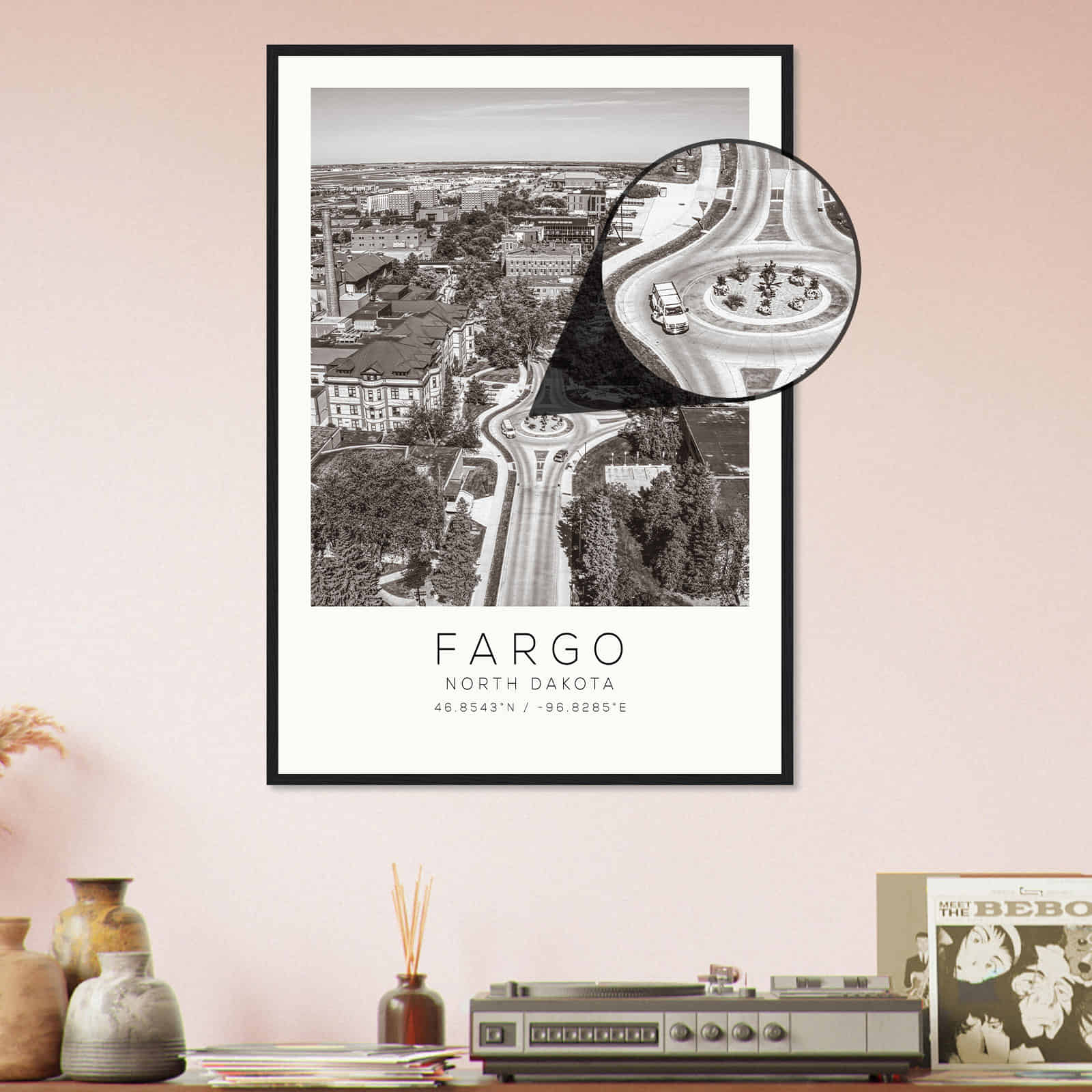 Deerfield Kansas Map Poster, Modern Home Decor Wall Art Print (Copy)