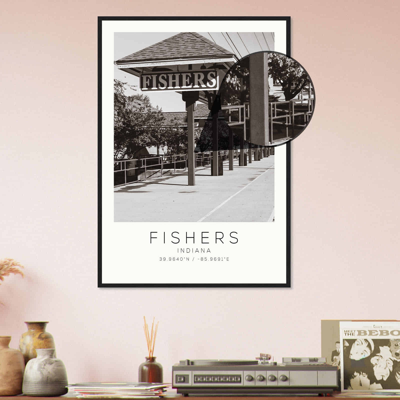 Deerfield Kansas Map Poster, Modern Home Decor Wall Art Print (Copy)