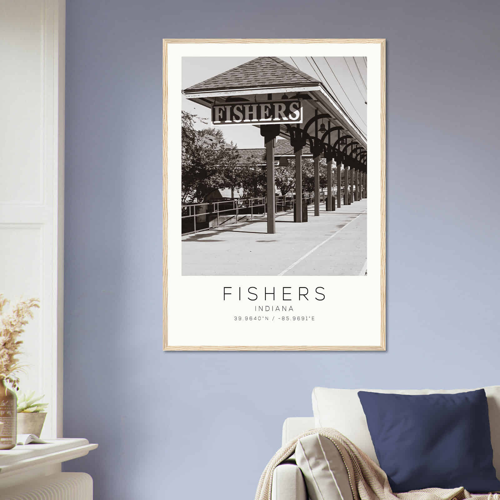 Deerfield Kansas Map Poster, Modern Home Decor Wall Art Print (Copy)