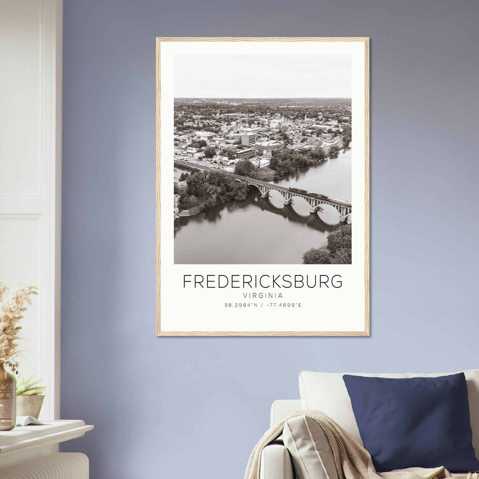 Deerfield Kansas Map Poster, Modern Home Decor Wall Art Print (Copy)