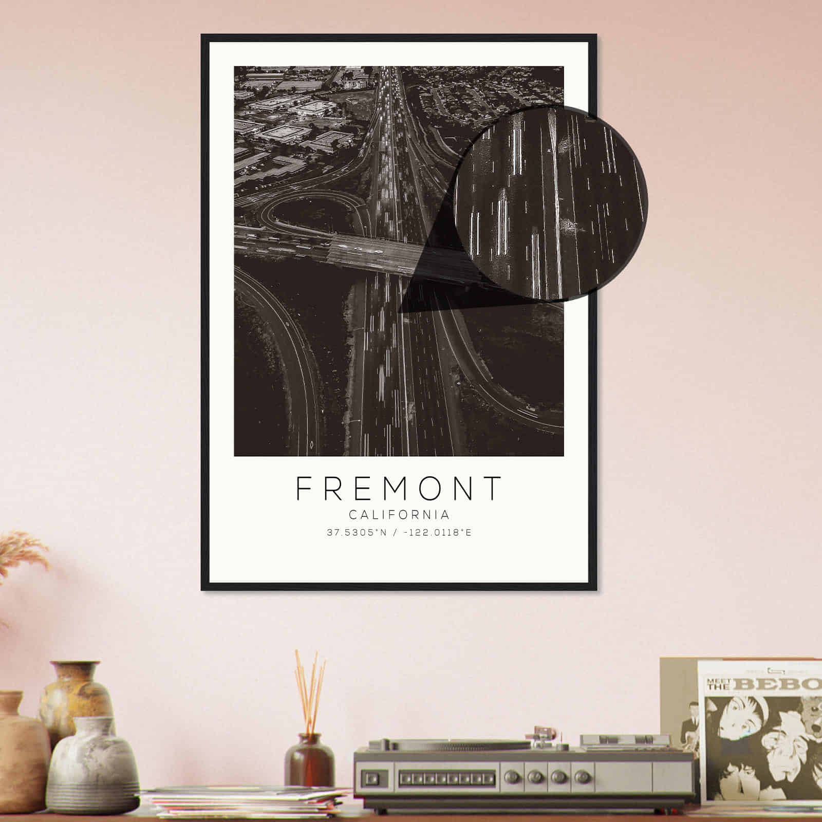 Deerfield Kansas Map Poster, Modern Home Decor Wall Art Print (Copy)