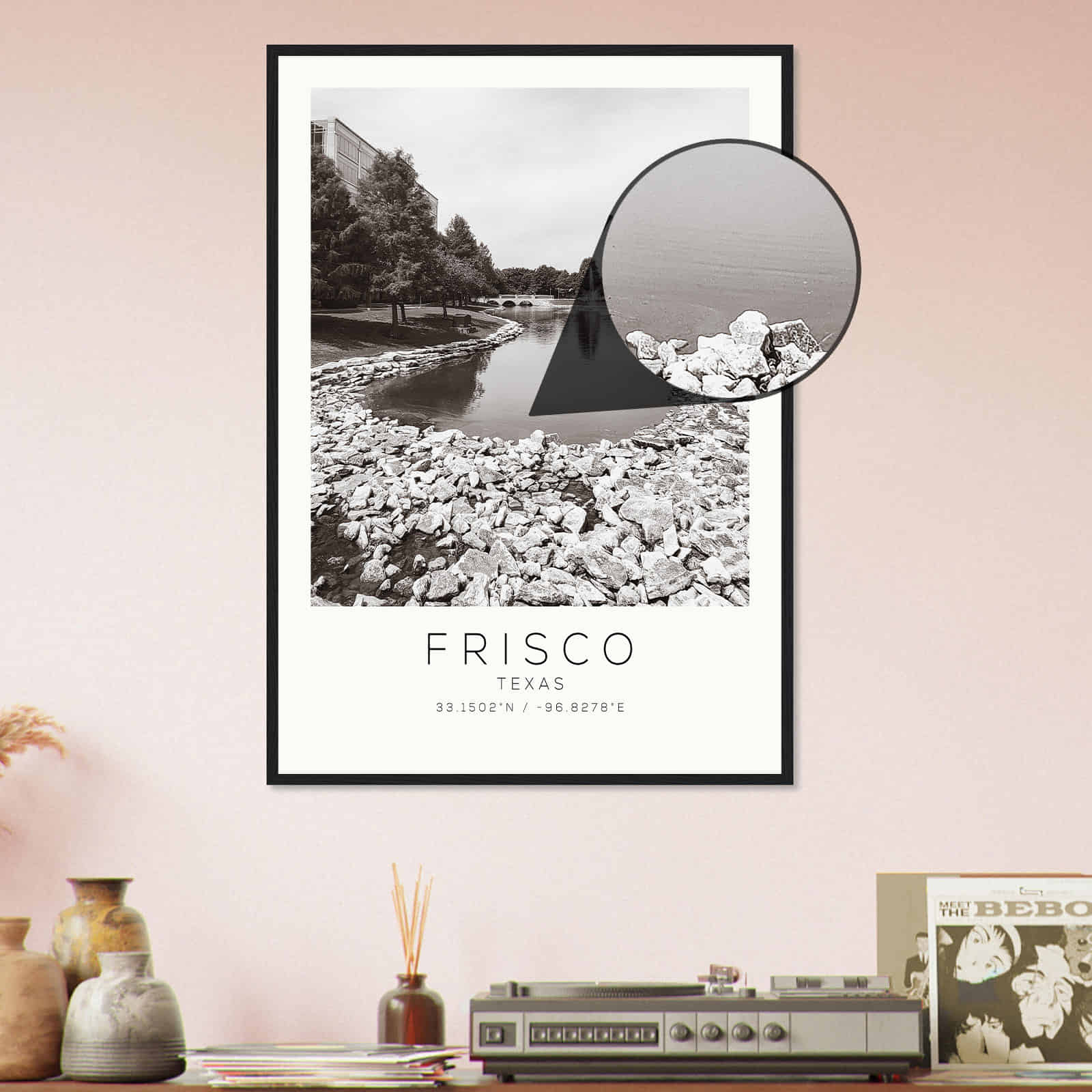 Deerfield Kansas Map Poster, Modern Home Decor Wall Art Print (Copy)