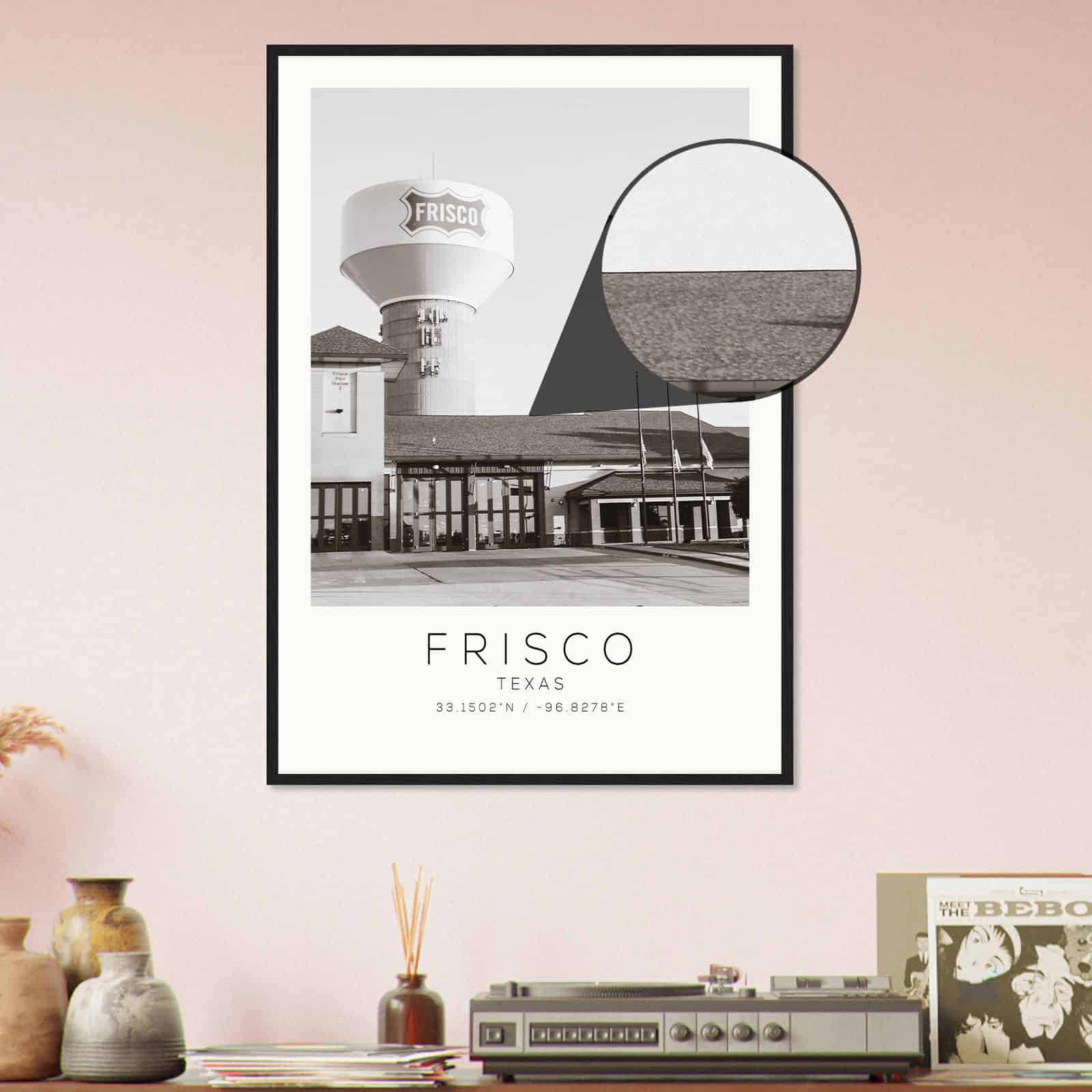 Deerfield Kansas Map Poster, Modern Home Decor Wall Art Print (Copy)