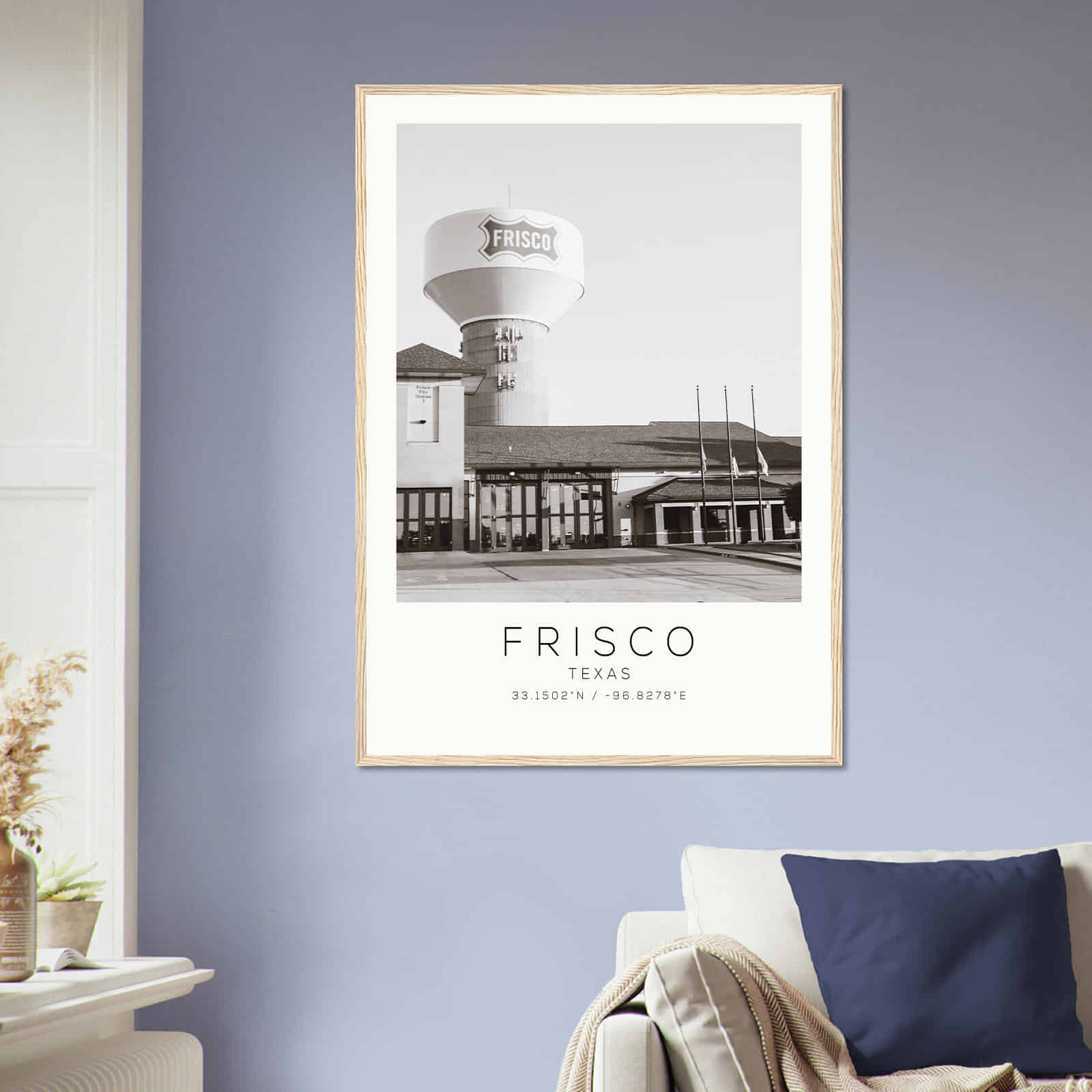 Deerfield Kansas Map Poster, Modern Home Decor Wall Art Print (Copy)