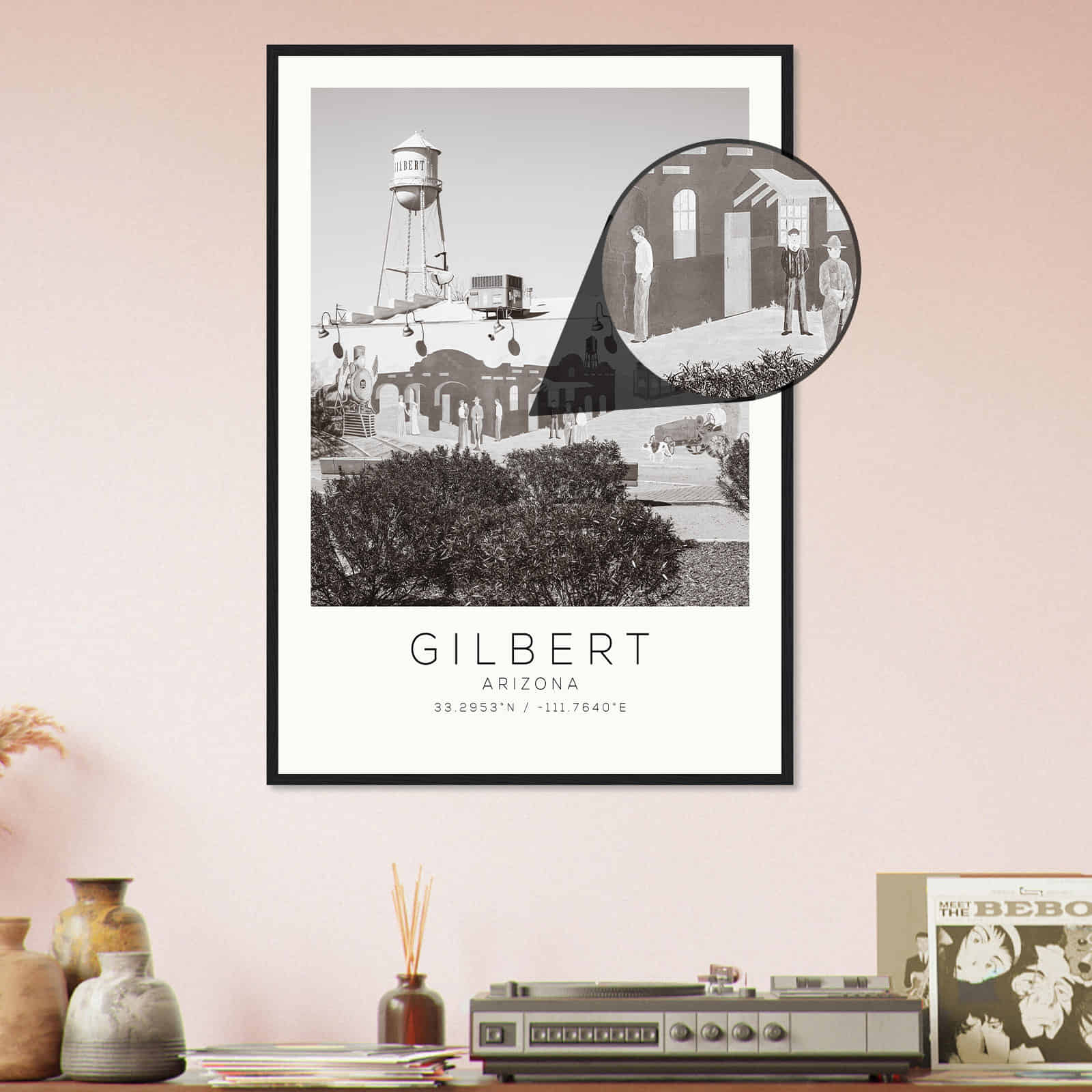 Deerfield Kansas Map Poster, Modern Home Decor Wall Art Print (Copy)