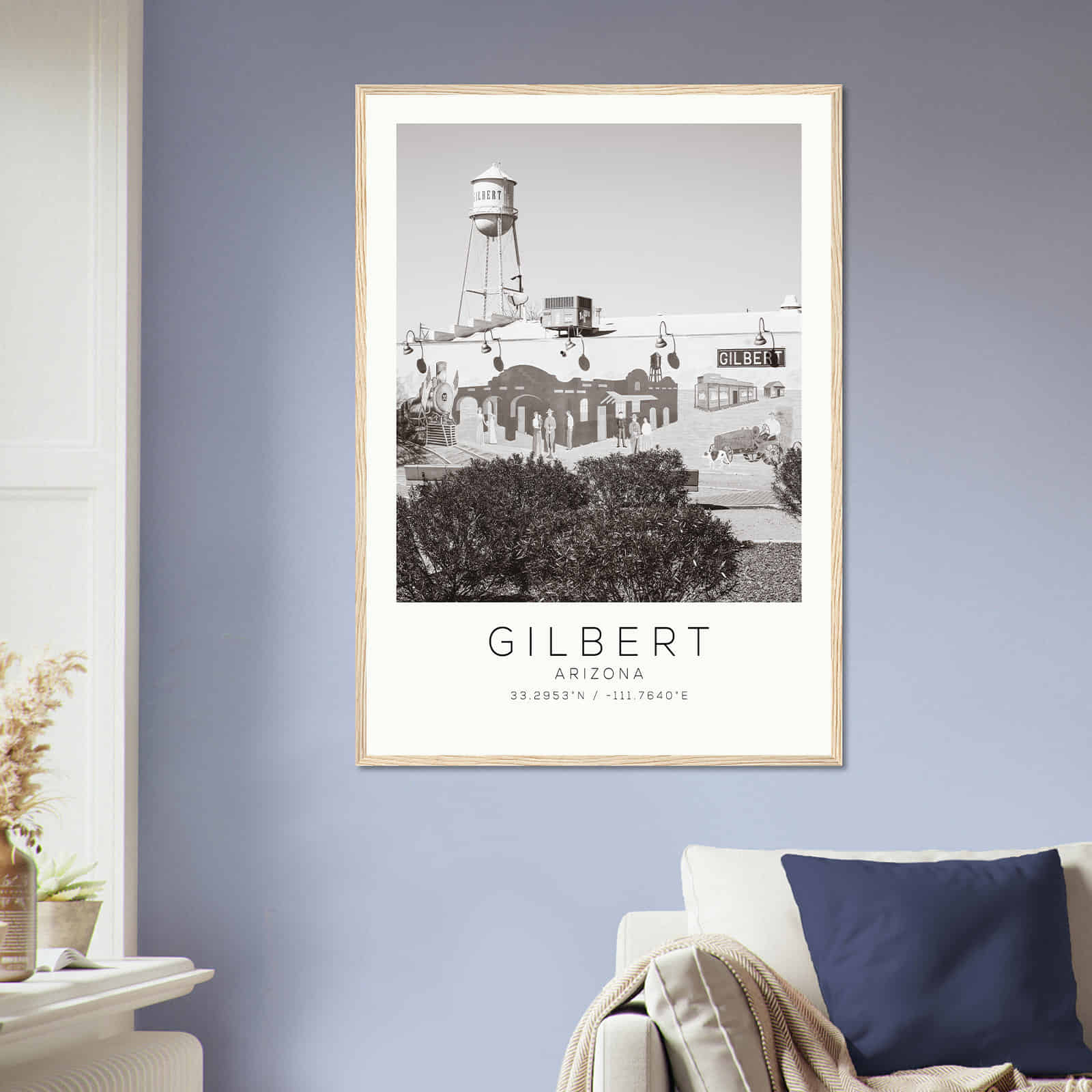 Deerfield Kansas Map Poster, Modern Home Decor Wall Art Print (Copy)