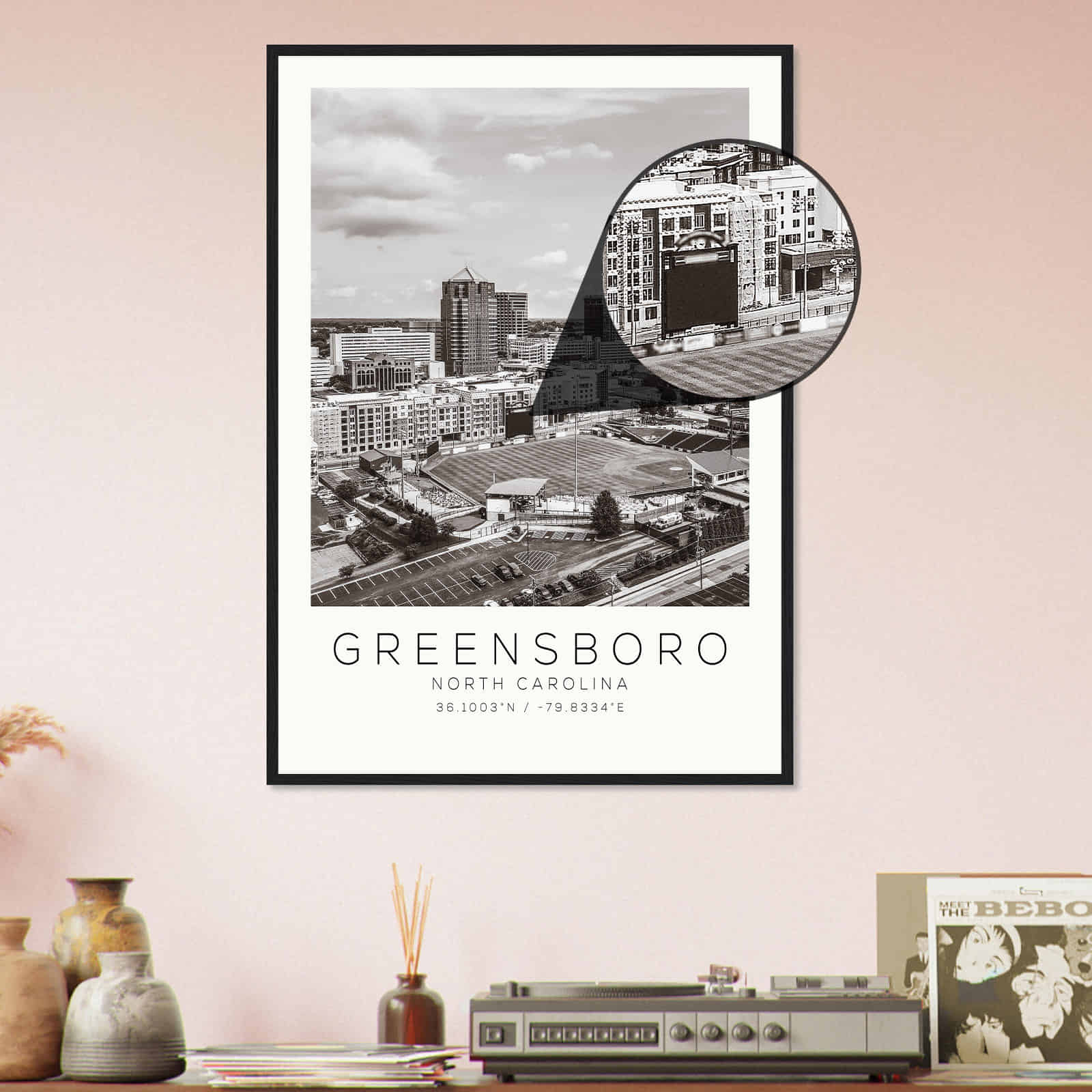 Deerfield Kansas Map Poster, Modern Home Decor Wall Art Print (Copy)