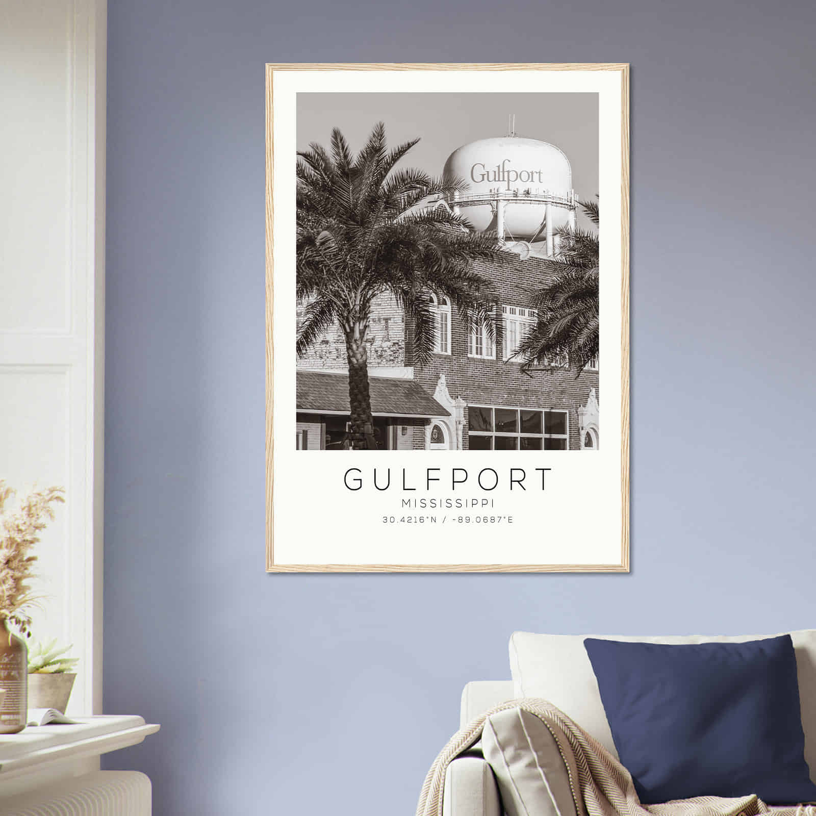 Deerfield Kansas Map Poster, Modern Home Decor Wall Art Print (Copy)