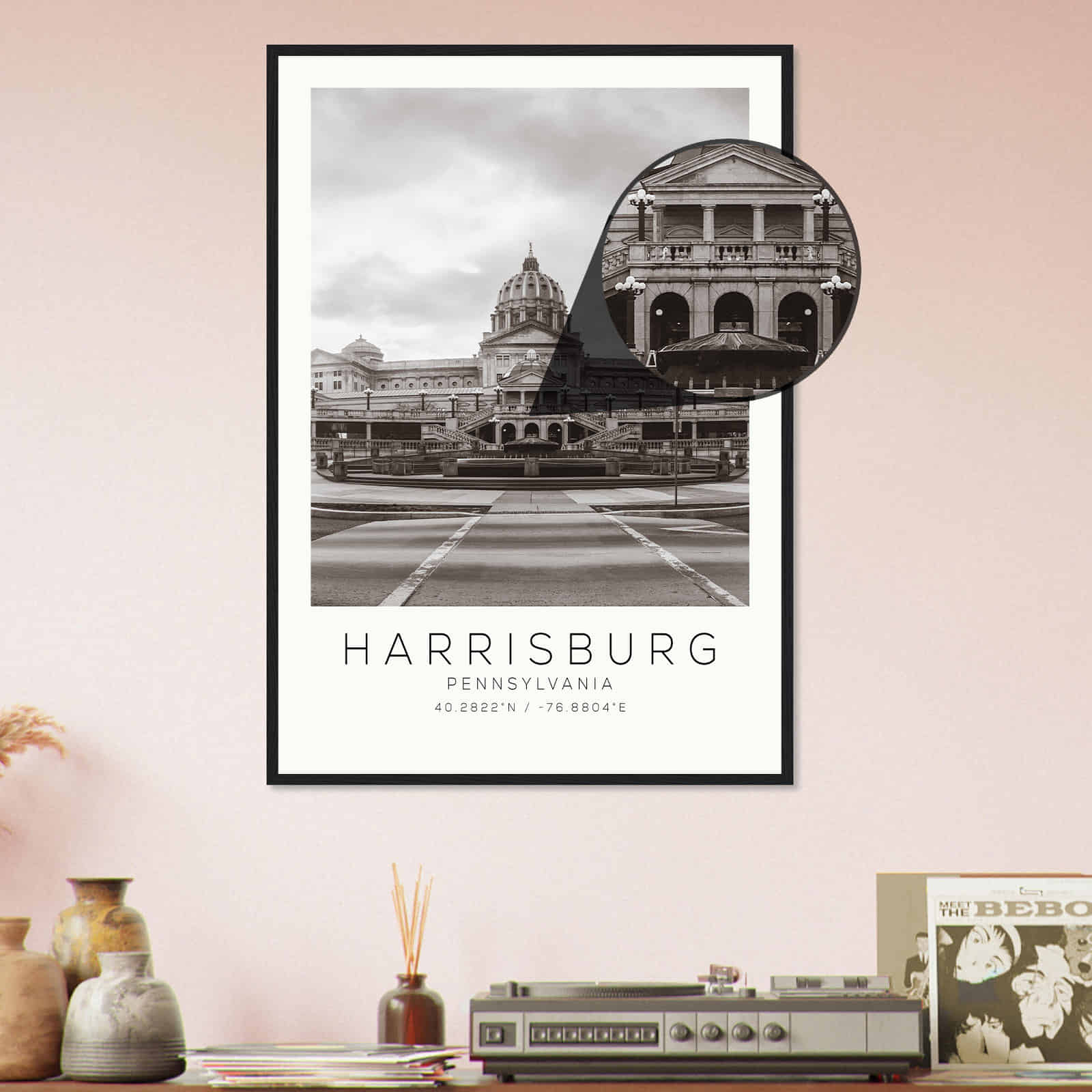 Deerfield Kansas Map Poster, Modern Home Decor Wall Art Print (Copy)