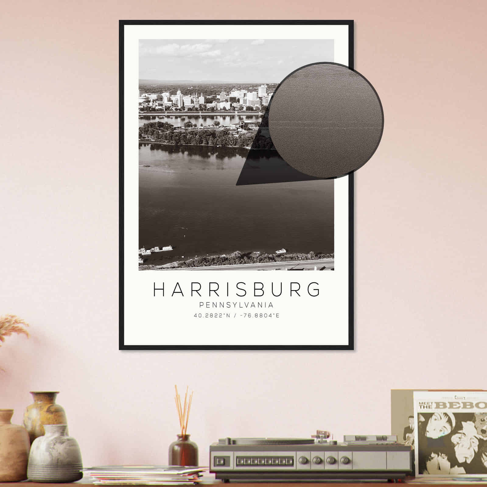 Deerfield Kansas Map Poster, Modern Home Decor Wall Art Print (Copy)