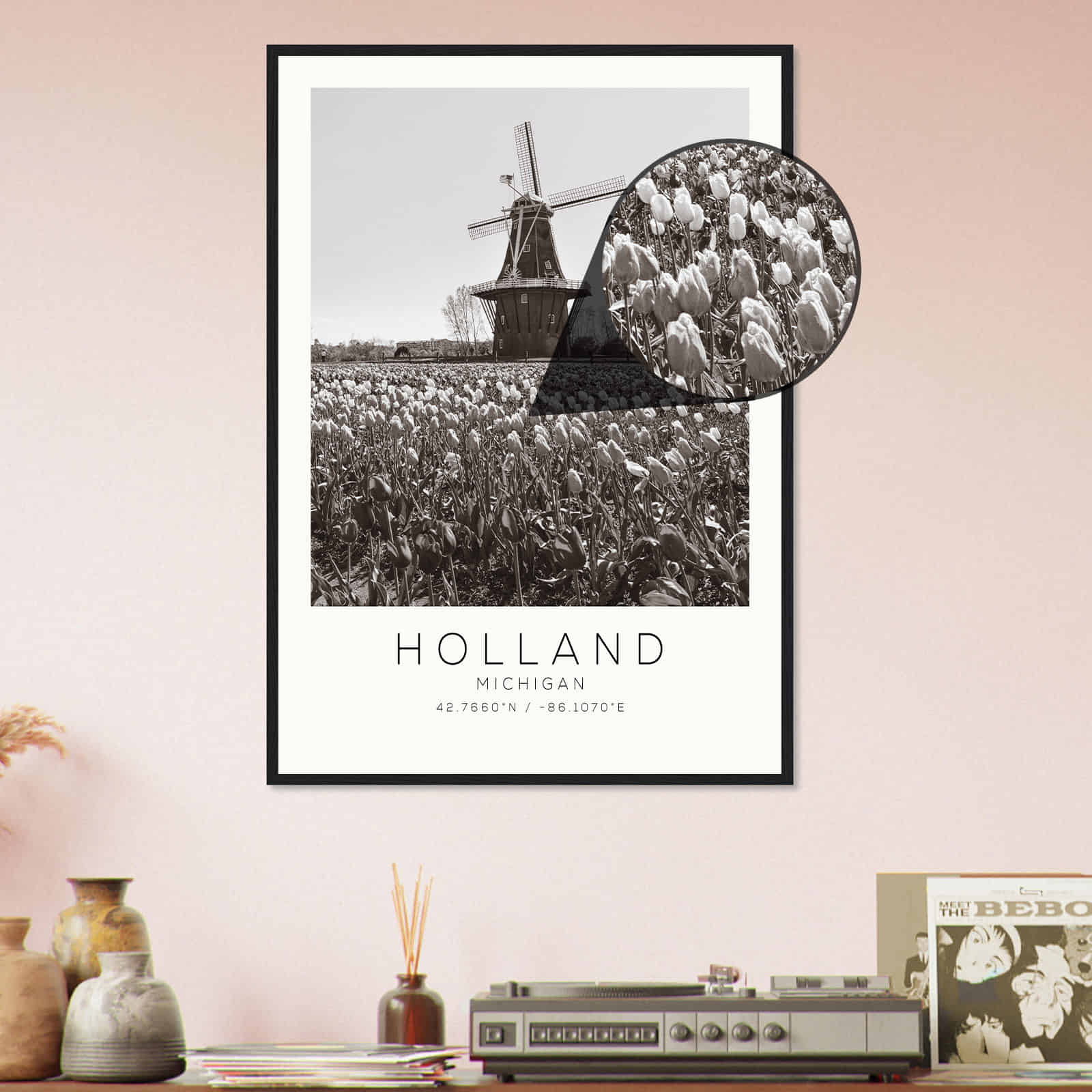 Deerfield Kansas Map Poster, Modern Home Decor Wall Art Print (Copy)