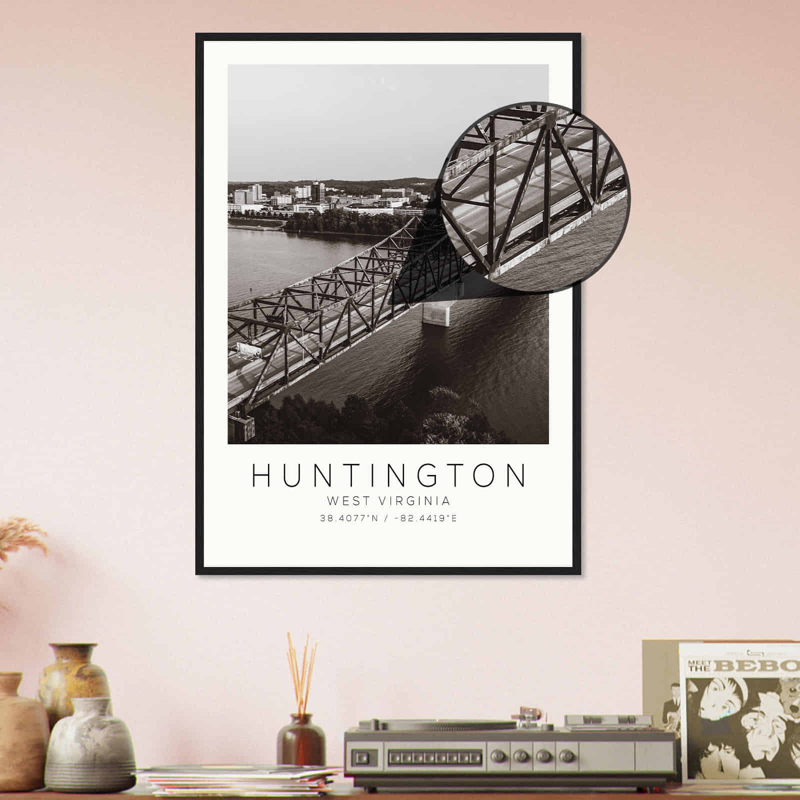 Deerfield Kansas Map Poster, Modern Home Decor Wall Art Print (Copy)