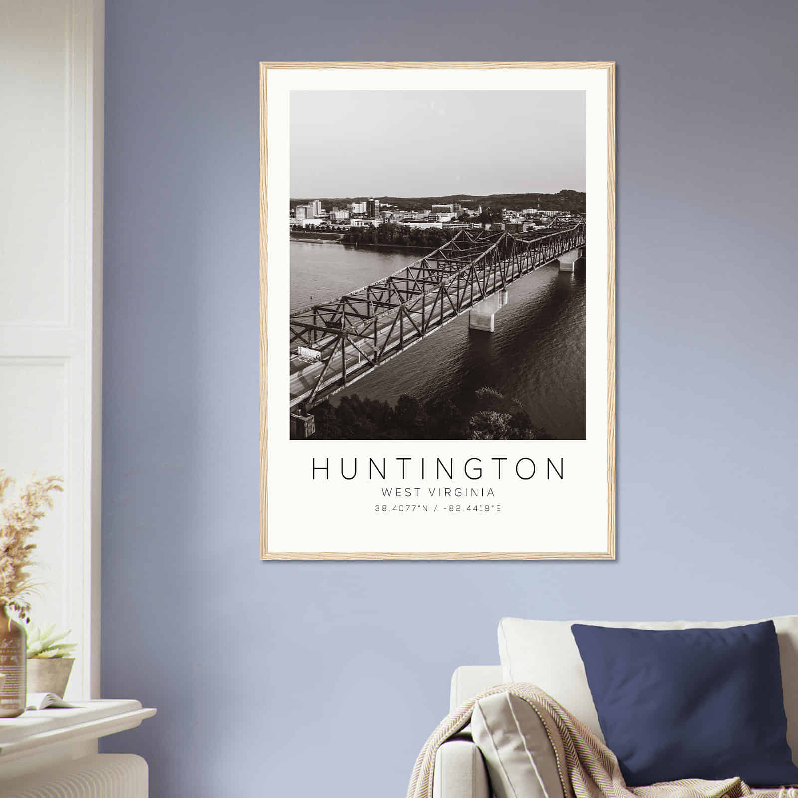 Deerfield Kansas Map Poster, Modern Home Decor Wall Art Print (Copy)