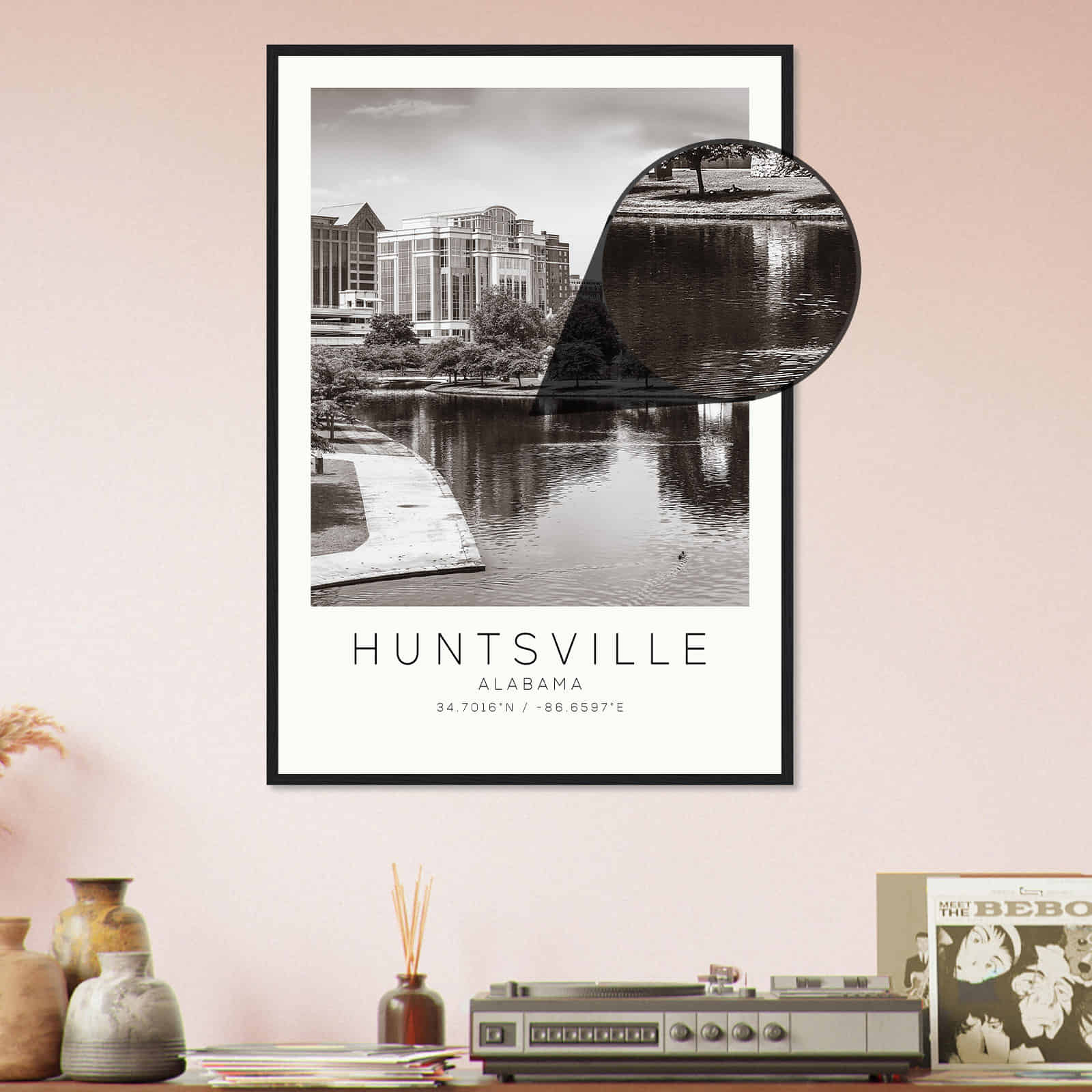 Deerfield Kansas Map Poster, Modern Home Decor Wall Art Print (Copy)