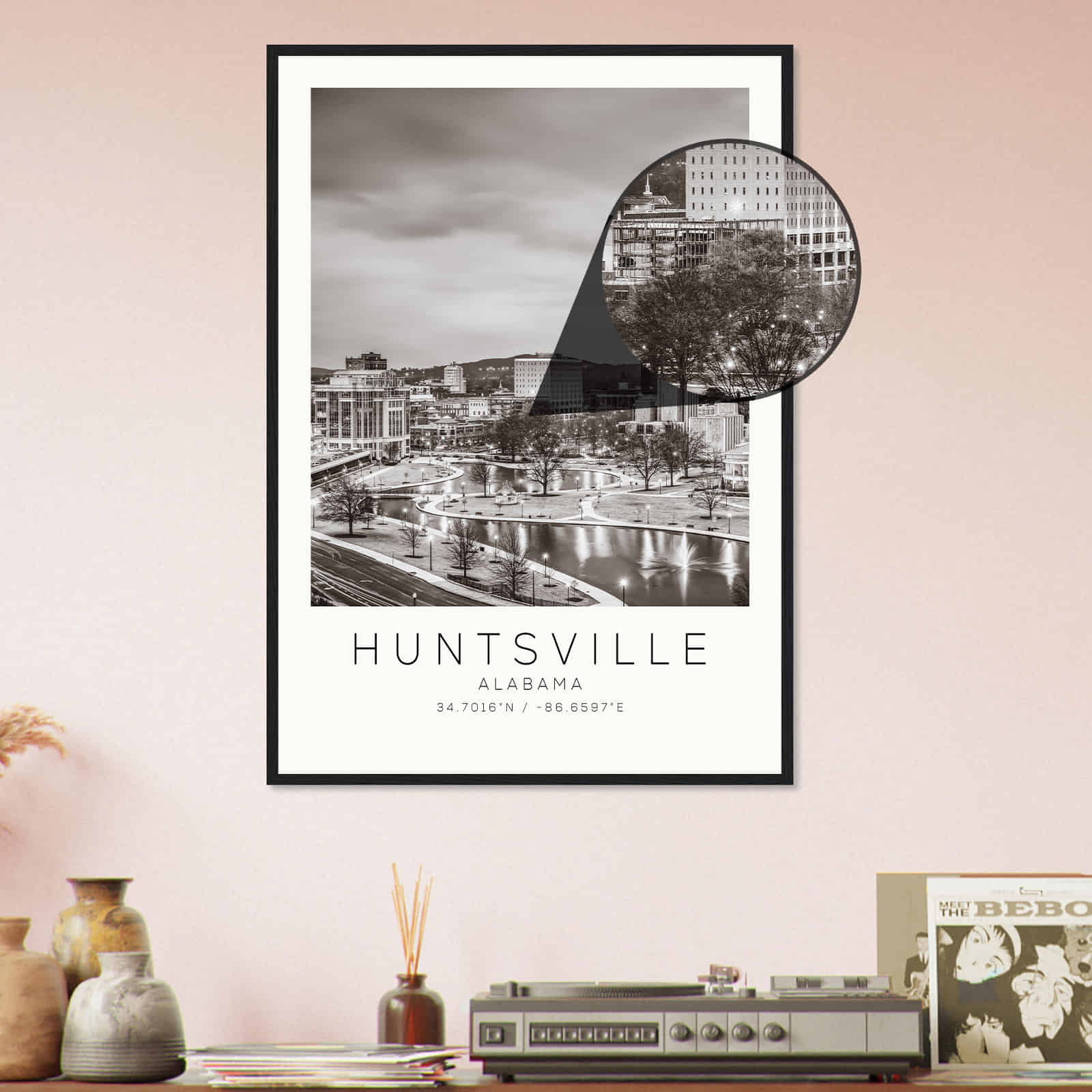 Deerfield Kansas Map Poster, Modern Home Decor Wall Art Print (Copy)