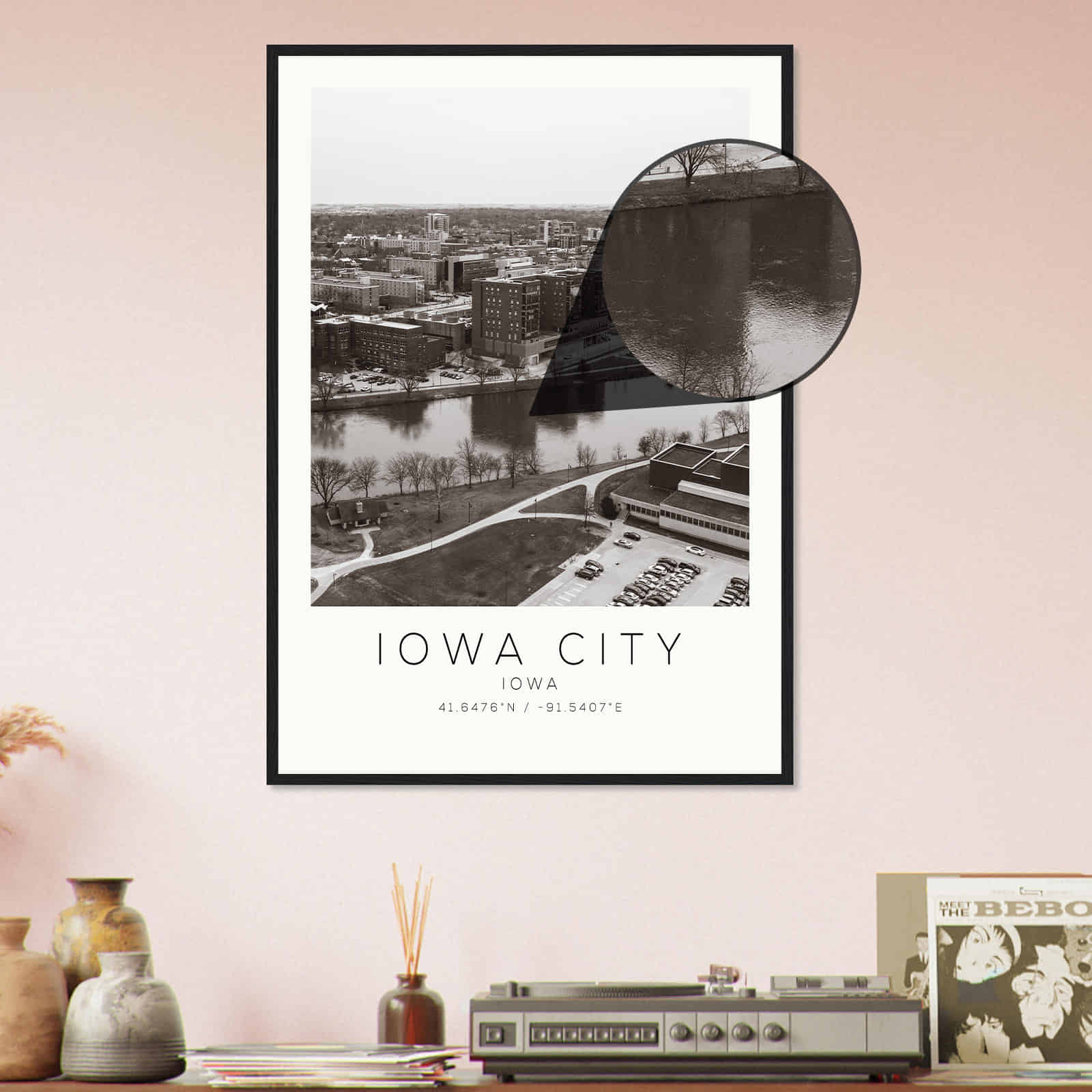 Deerfield Kansas Map Poster, Modern Home Decor Wall Art Print (Copy)