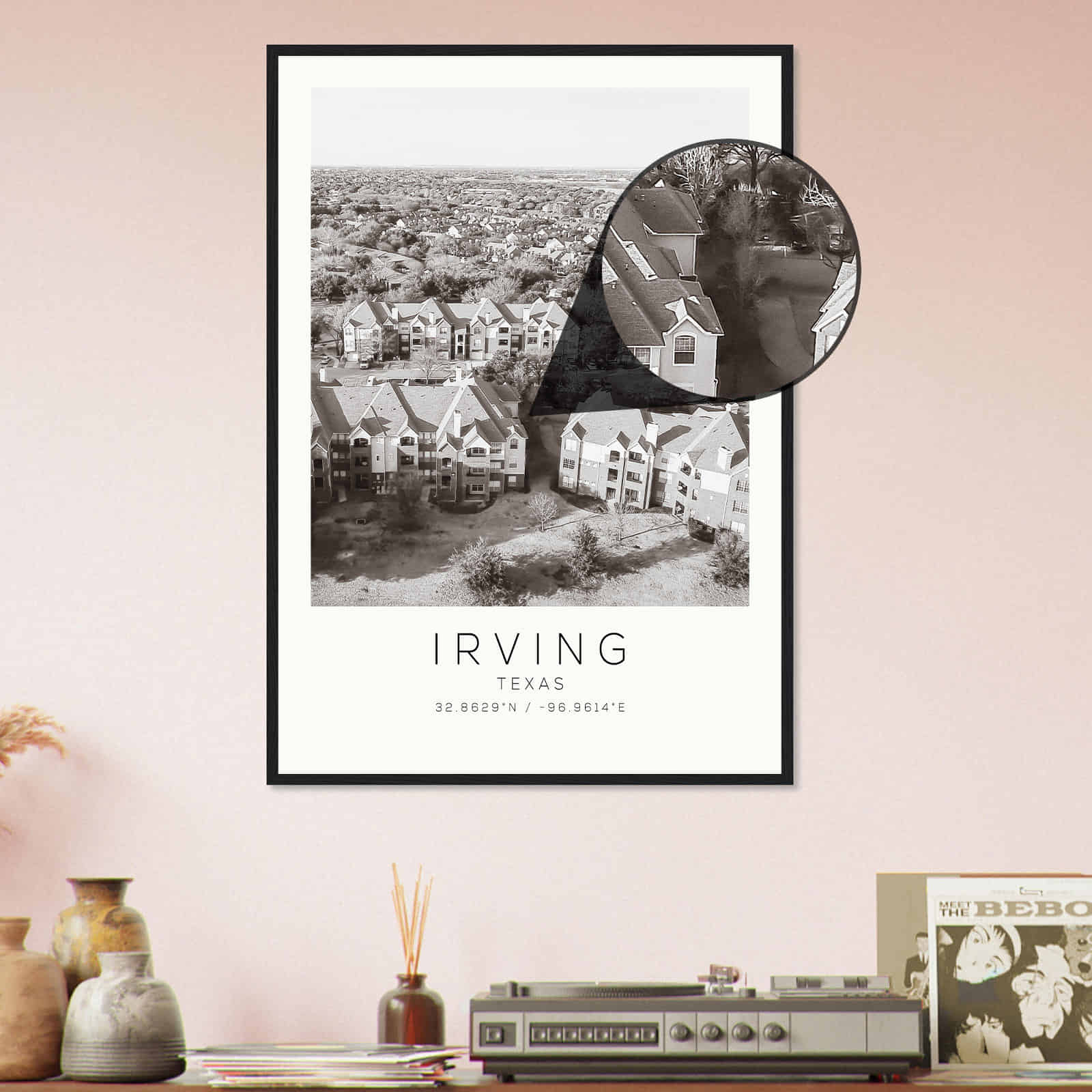 Deerfield Kansas Map Poster, Modern Home Decor Wall Art Print (Copy)