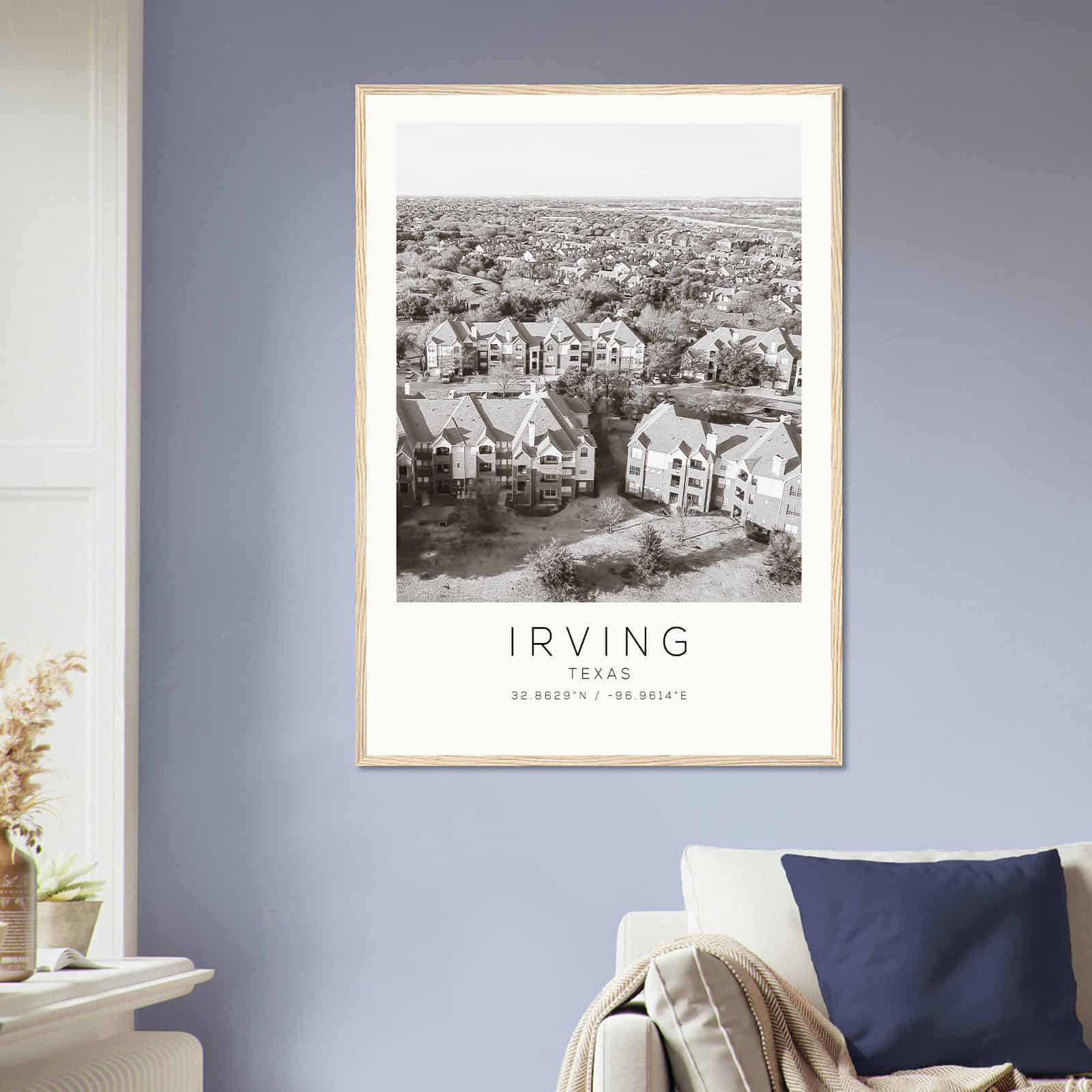 Deerfield Kansas Map Poster, Modern Home Decor Wall Art Print (Copy)