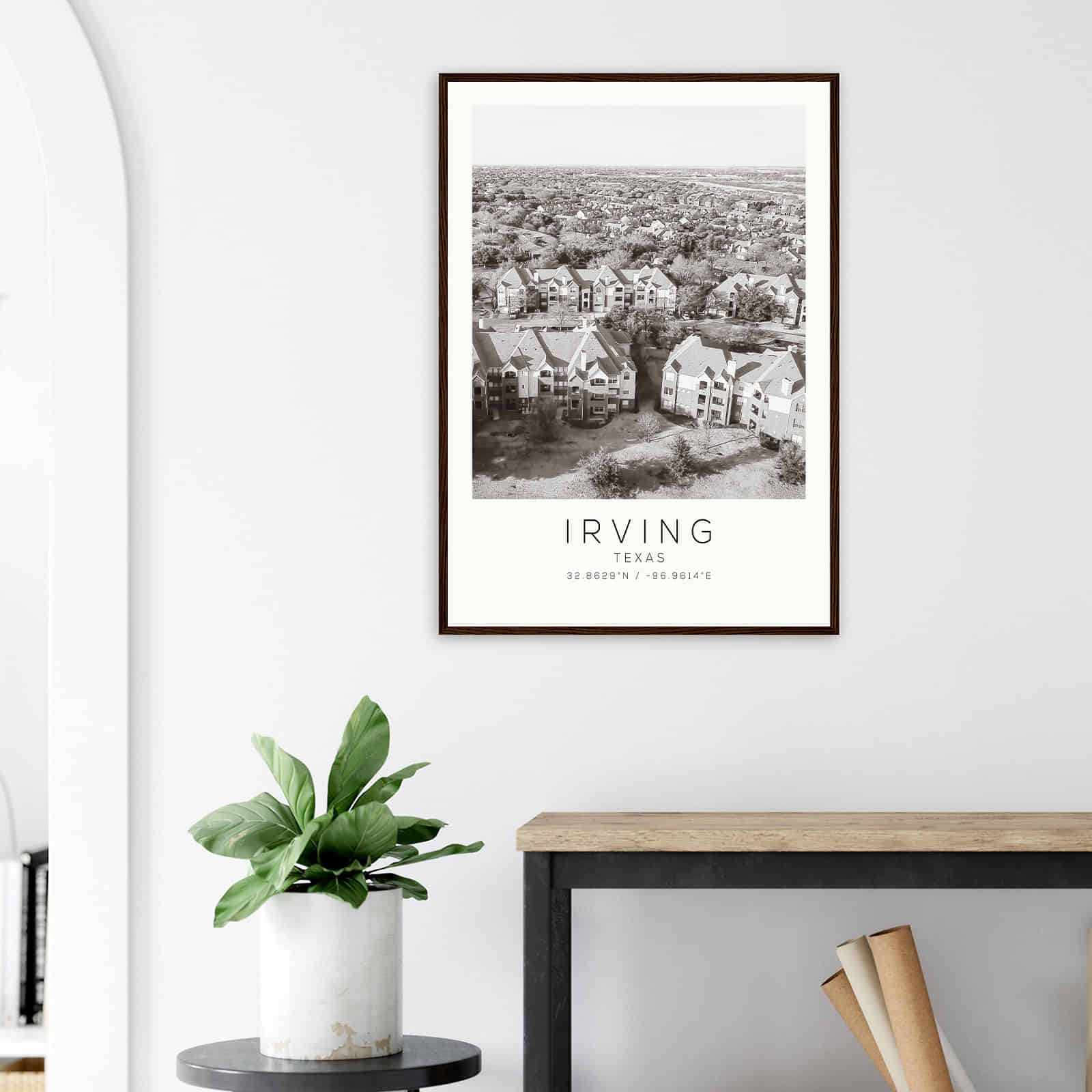 Deerfield Kansas Map Poster, Modern Home Decor Wall Art Print (Copy)