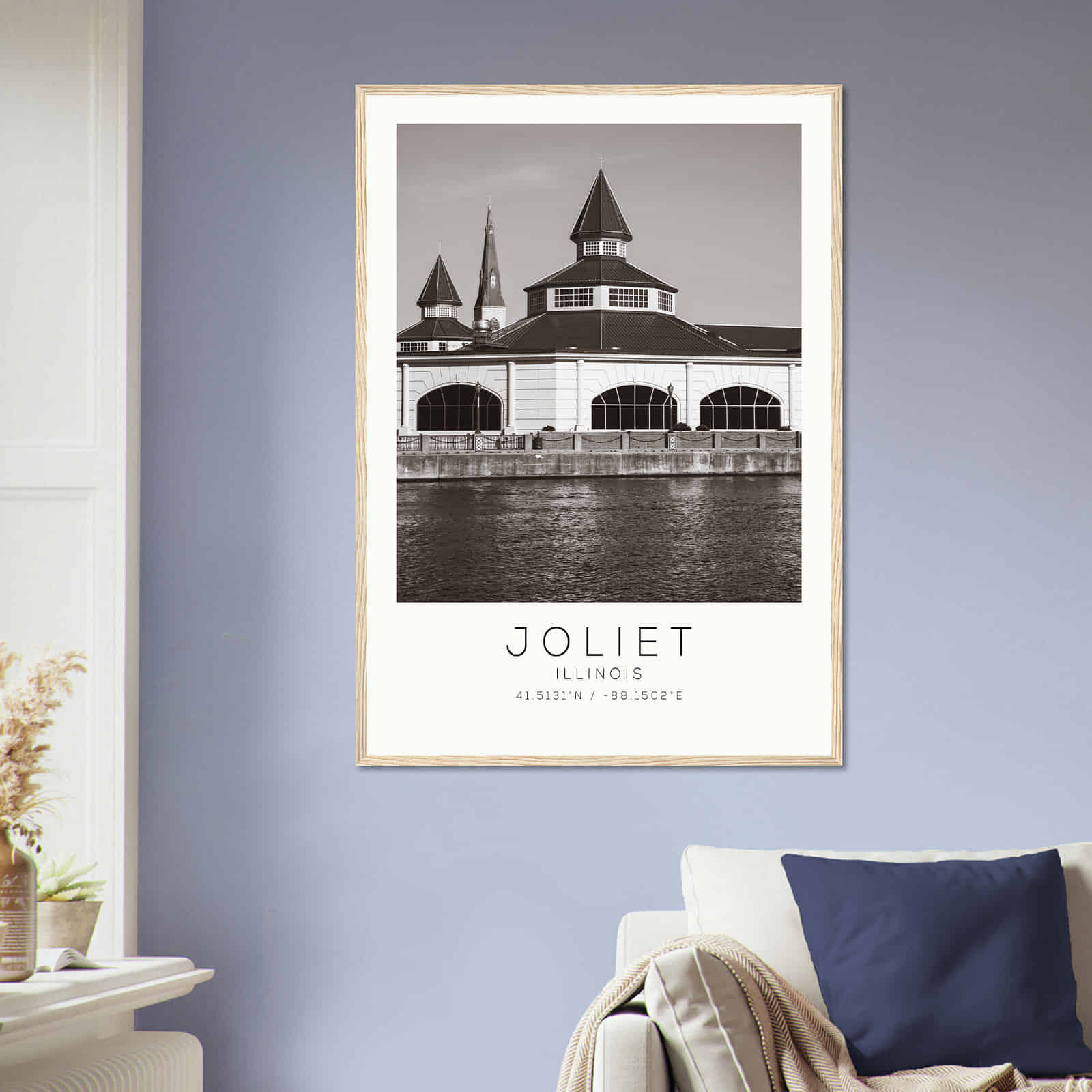 Deerfield Kansas Map Poster, Modern Home Decor Wall Art Print (Copy)