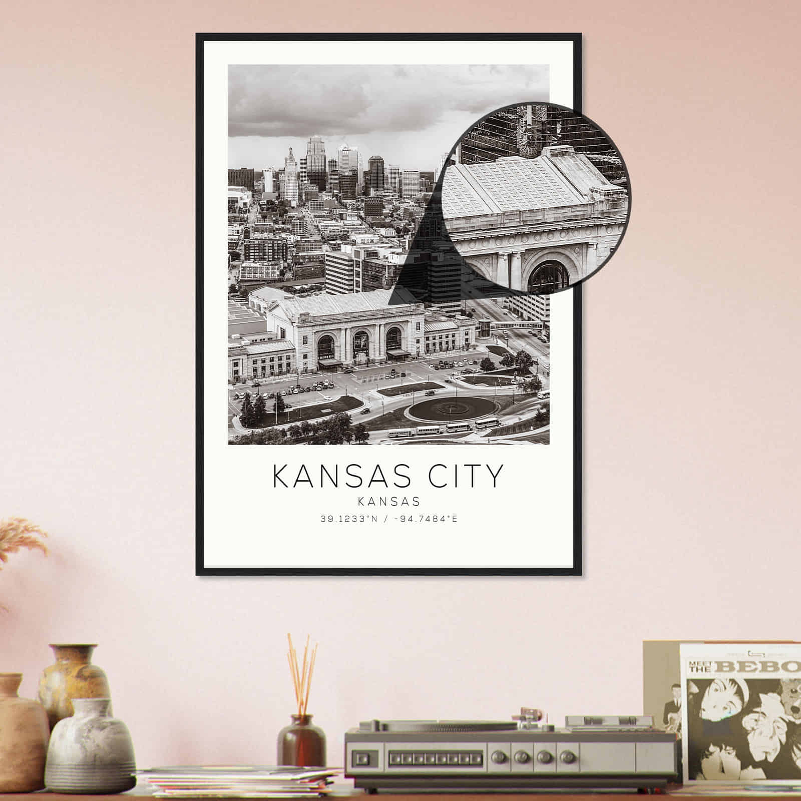 Deerfield Kansas Map Poster, Modern Home Decor Wall Art Print (Copy)
