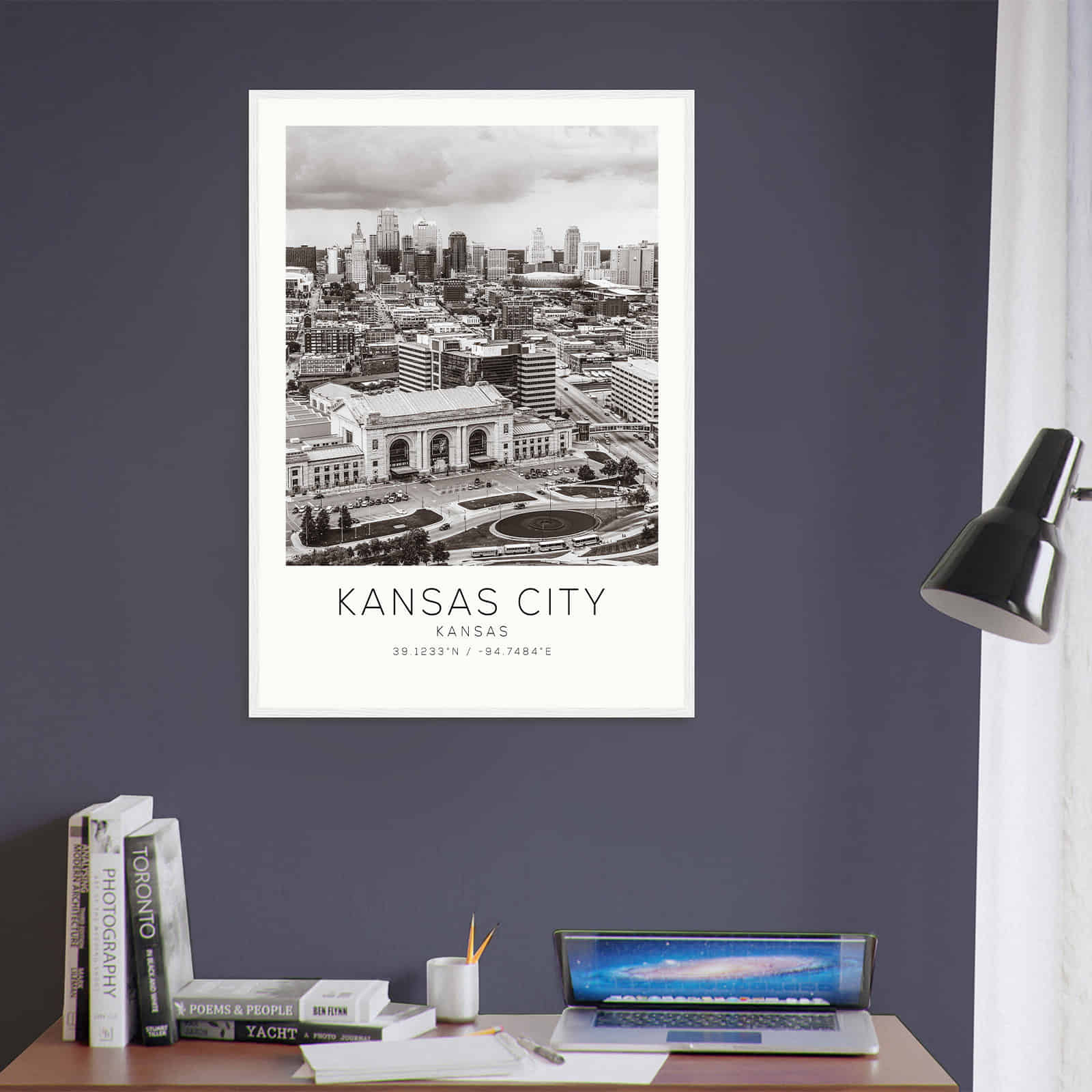 Deerfield Kansas Map Poster, Modern Home Decor Wall Art Print (Copy)