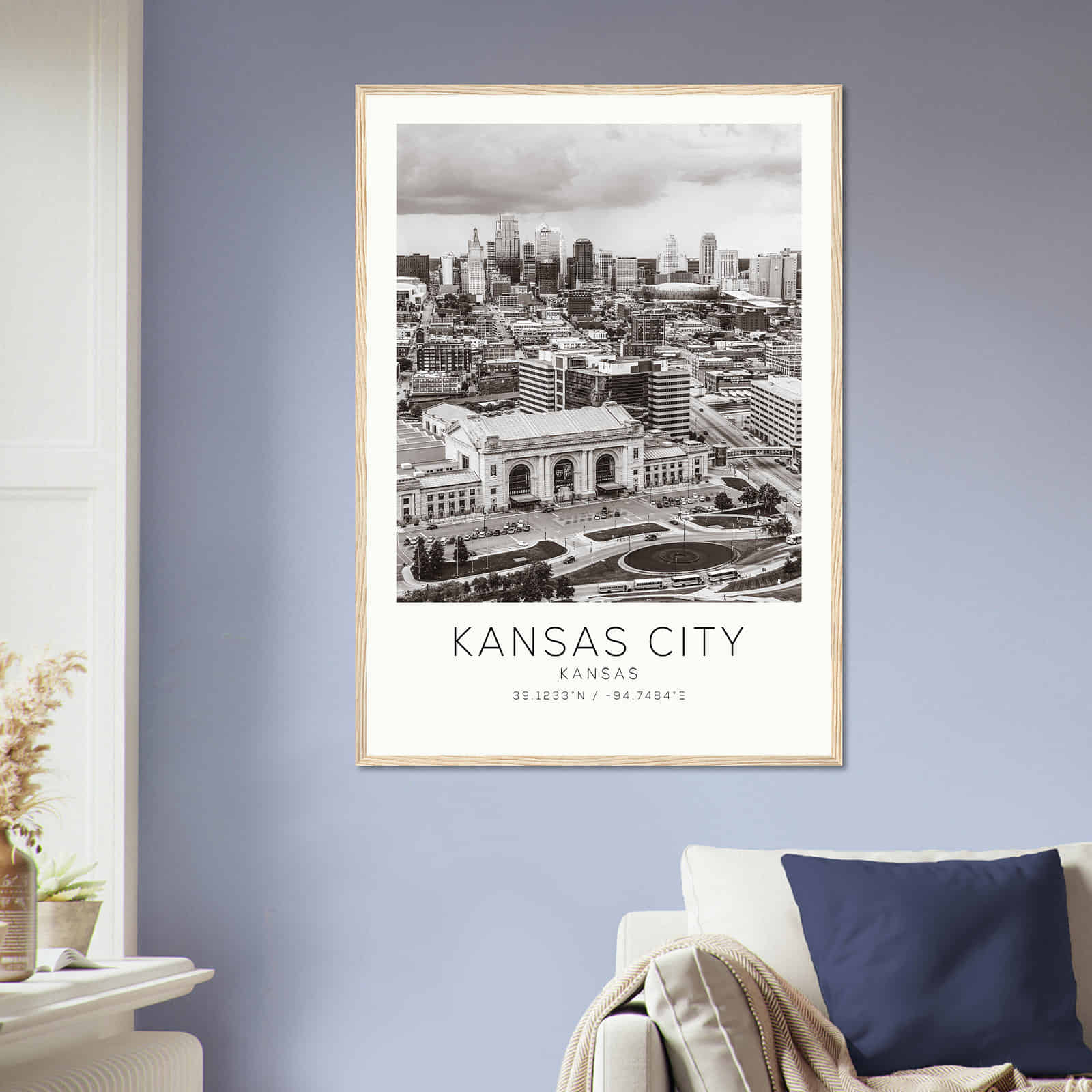 Deerfield Kansas Map Poster, Modern Home Decor Wall Art Print (Copy)
