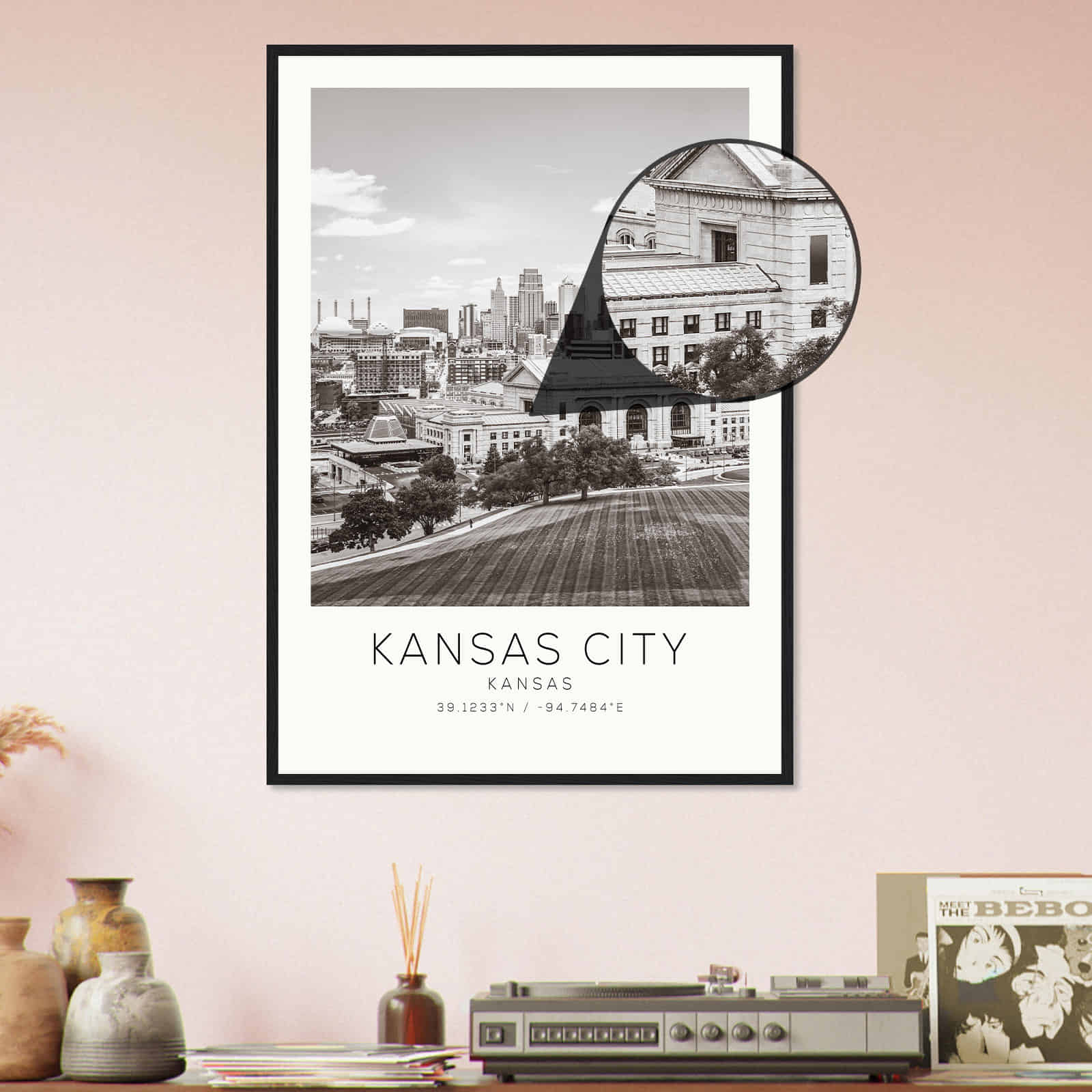 Deerfield Kansas Map Poster, Modern Home Decor Wall Art Print (Copy)