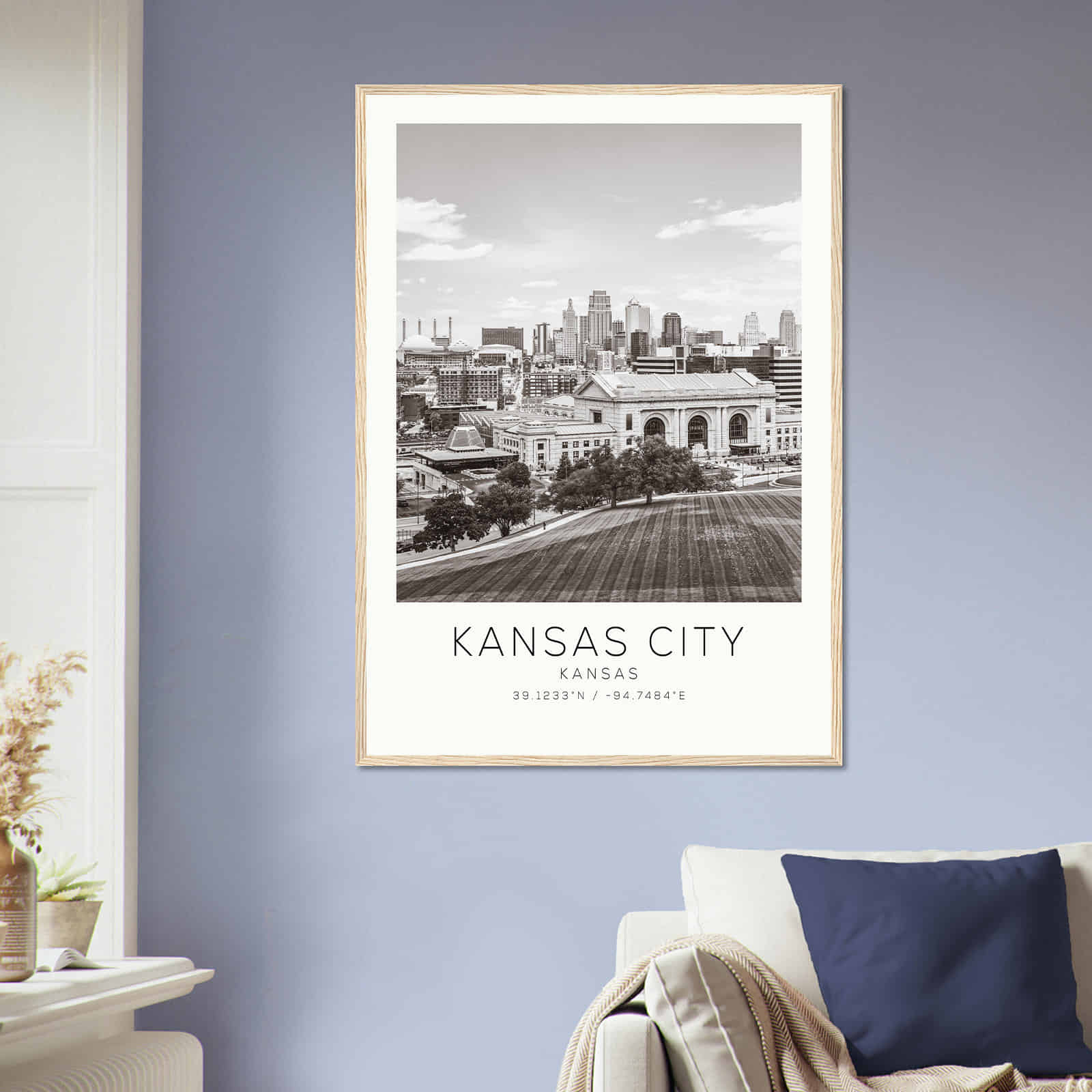 Deerfield Kansas Map Poster, Modern Home Decor Wall Art Print (Copy)